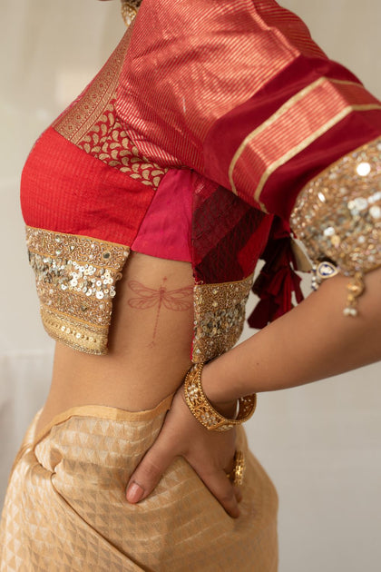 Buy Silk brocade Saree Blouse Online - Upcycled Blouse– Priyanka Raajiv