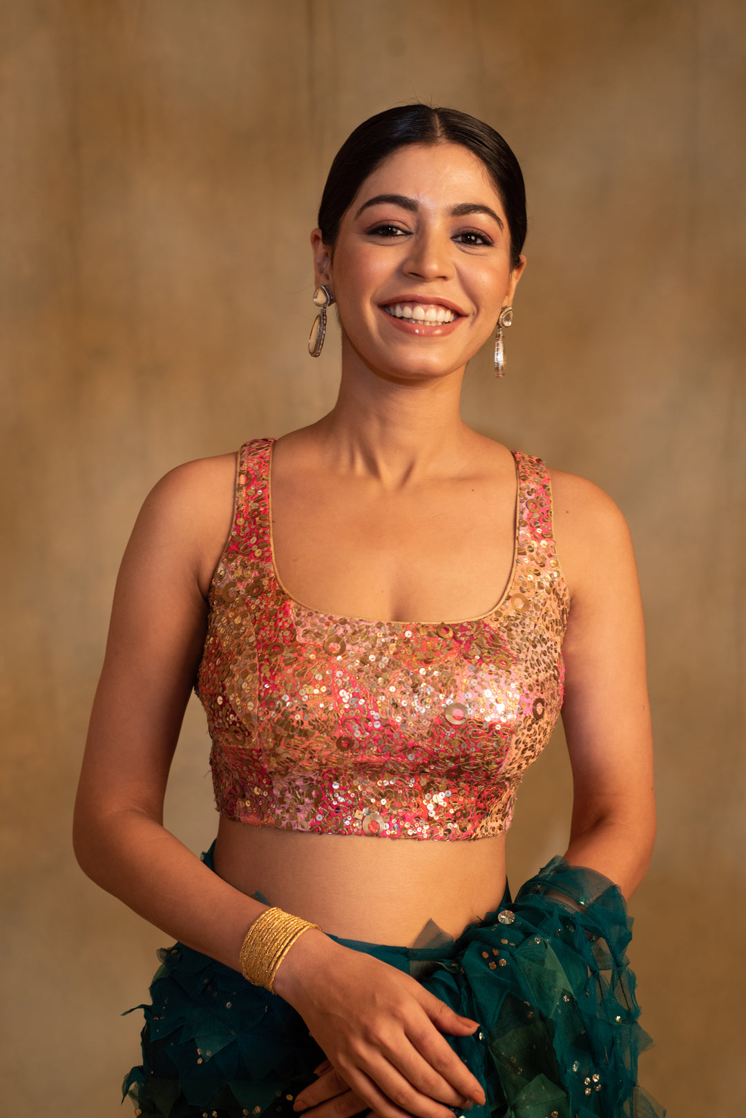 Anmol- Multicolor Silk Brocade Upcycled Patchwork Blouse