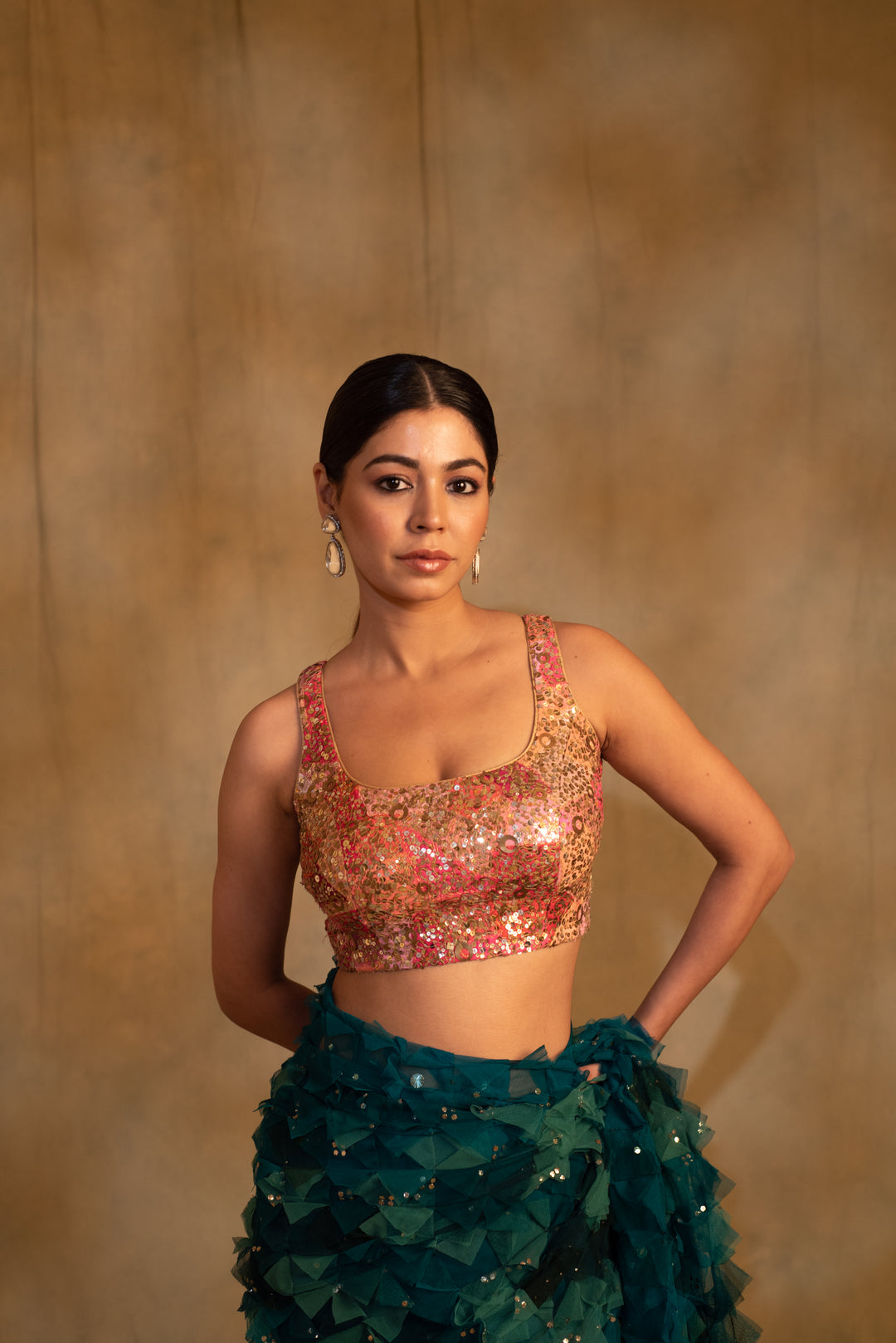Anmol- Multicolor Silk Brocade Upcycled Patchwork Blouse