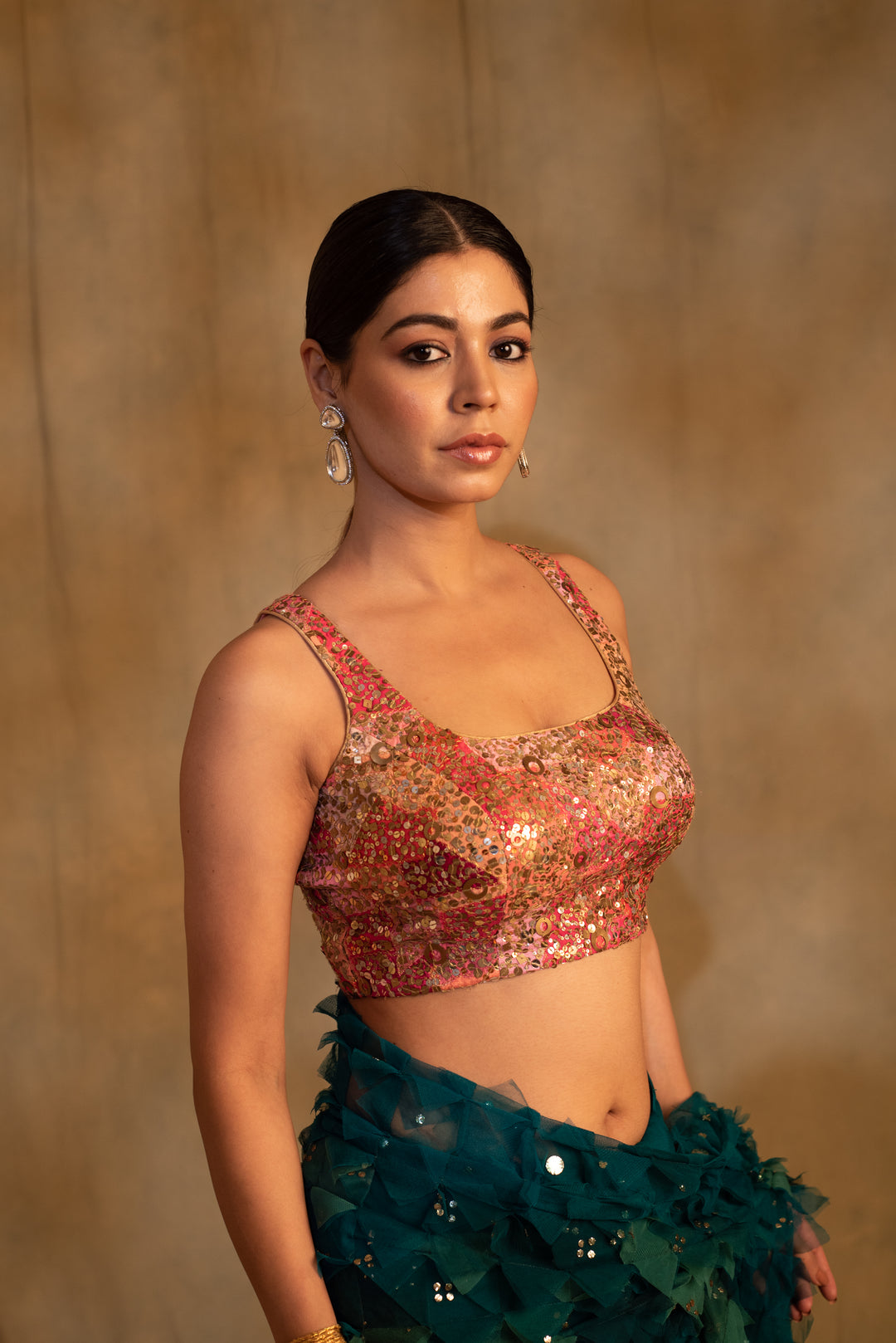 Anmol- Multicolor Silk Brocade Upcycled Patchwork Blouse