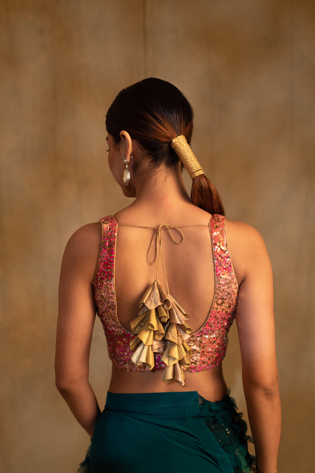 Anmol- Multicolor Silk Brocade Upcycled Patchwork Blouse