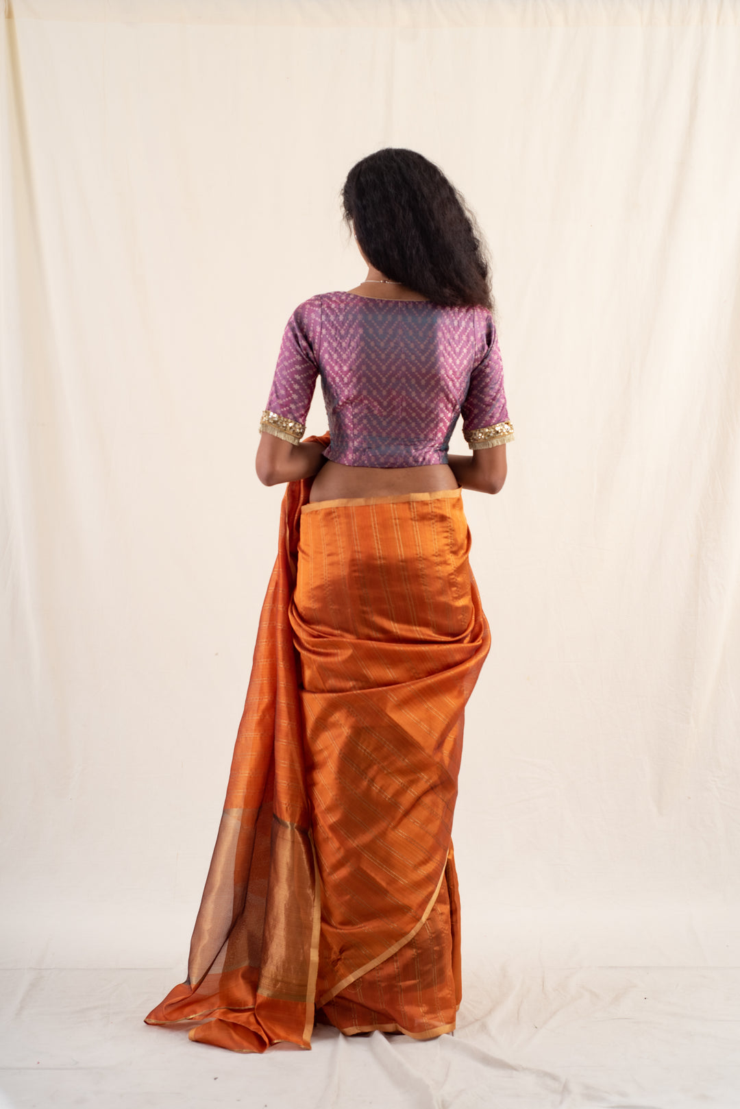 Sundar- Purple Upcycled Patchwork Blouse