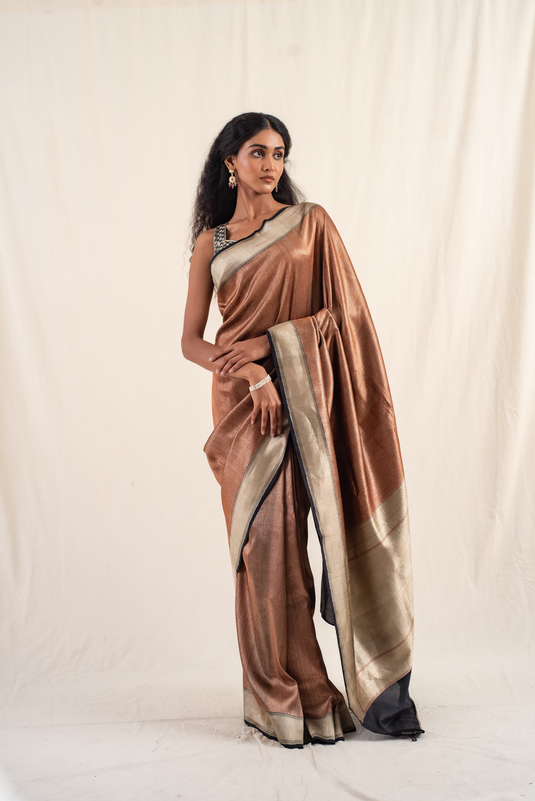Zuri- Copper Silk Banarasi Saree