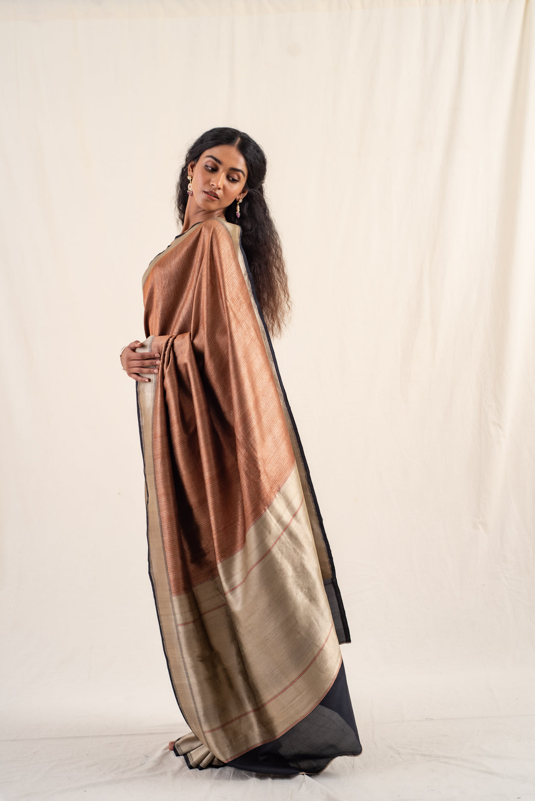 Zuri- Copper Silk Banarasi Saree