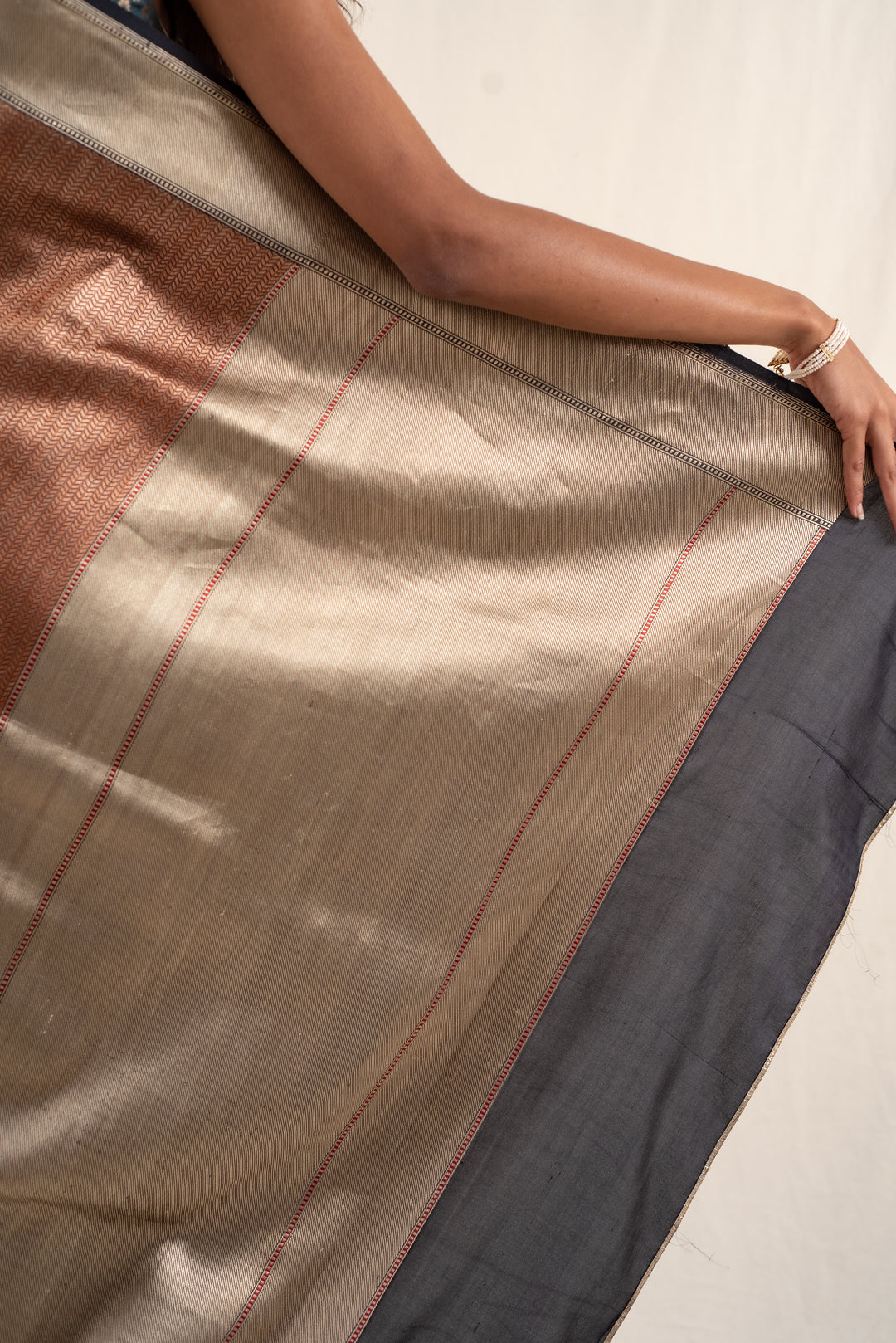 Zuri- Copper Silk Banarasi Saree