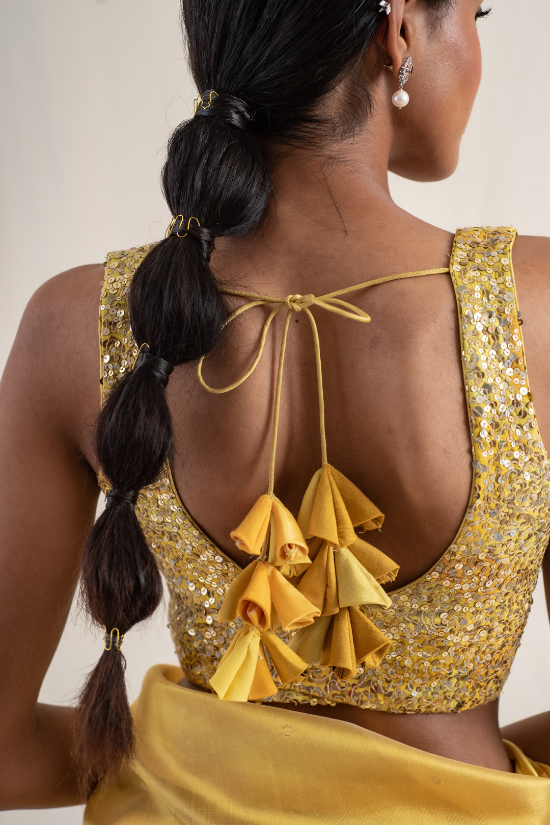 Anmol- Yellow Upcycled Patchwork Blouse