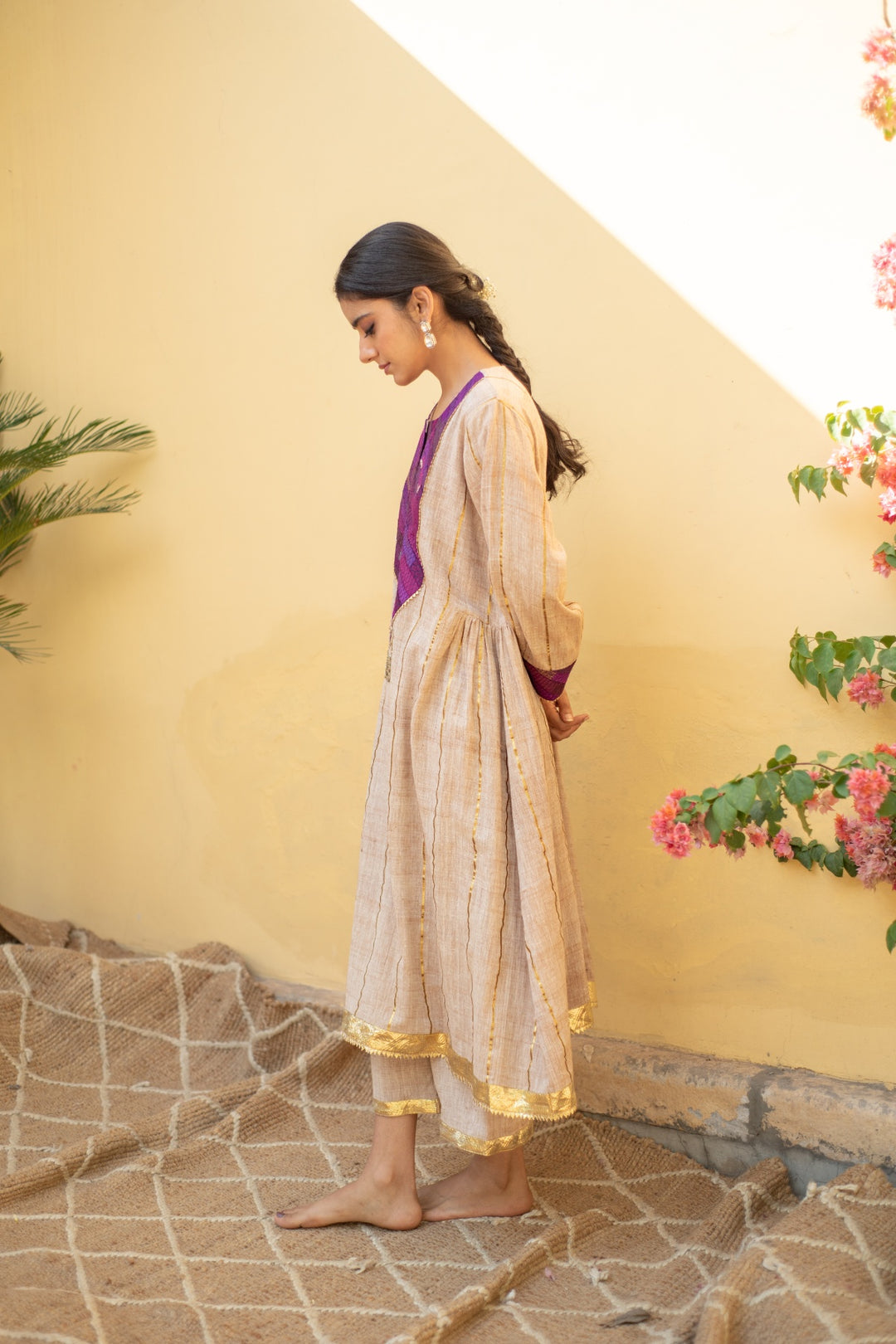 Raahat - Beige Organic Cotton Kurta Set