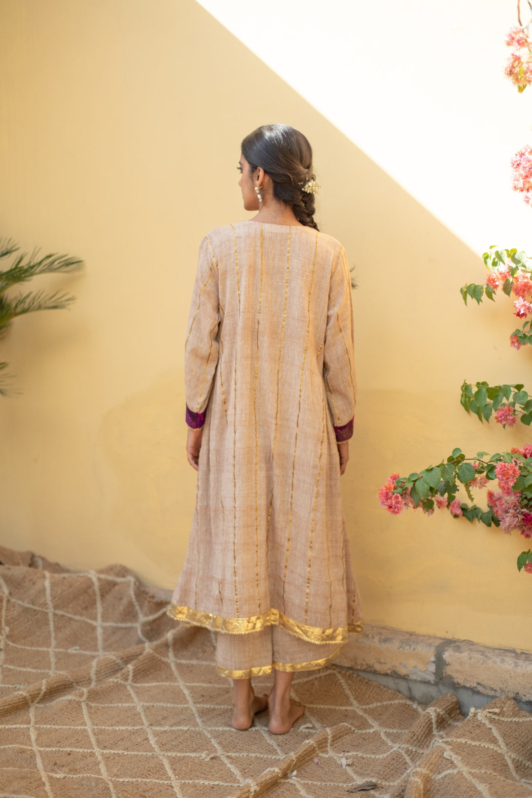 Raahat - Beige Organic Cotton Kurta Set