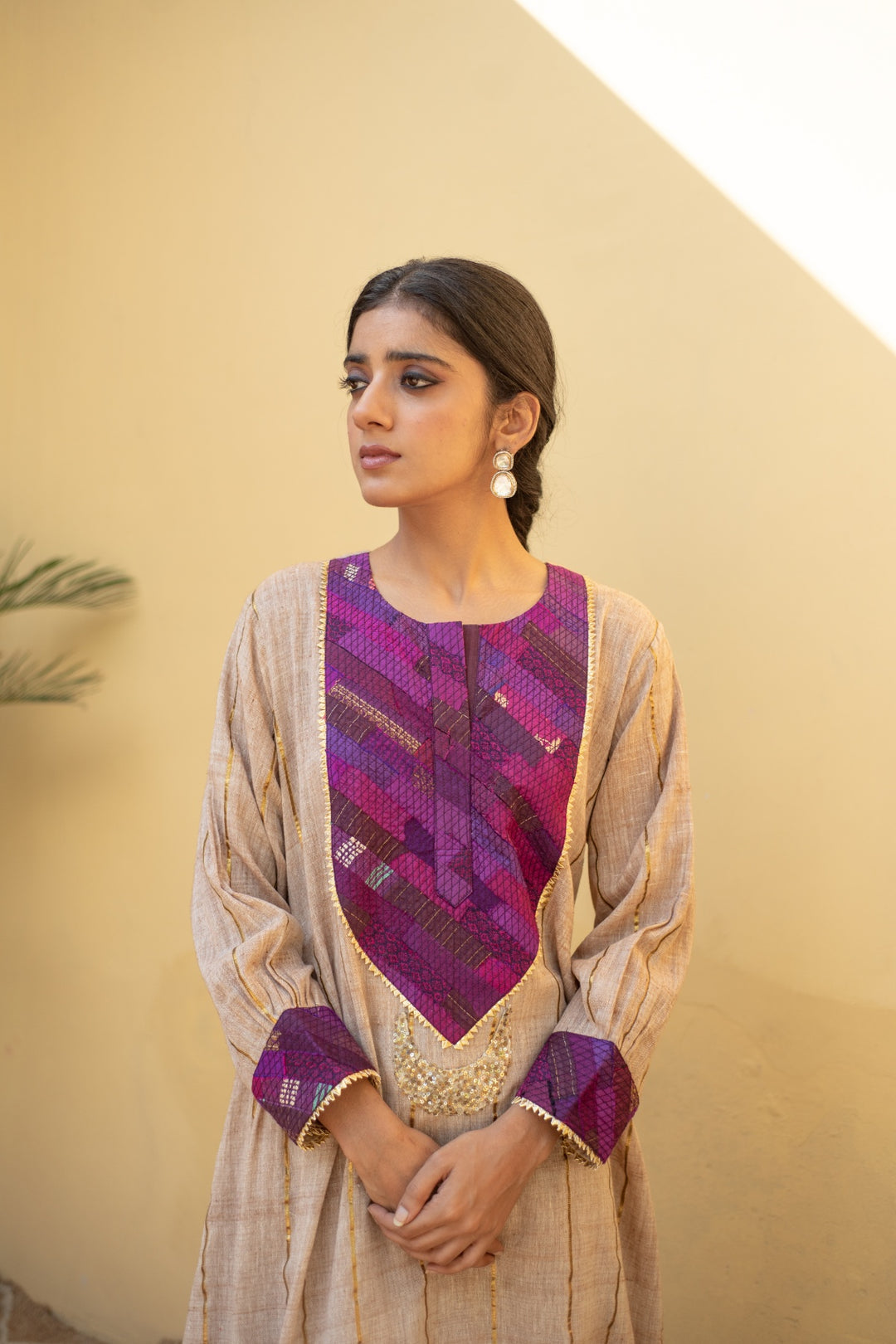 Raahat - Beige Organic Cotton Kurta Set