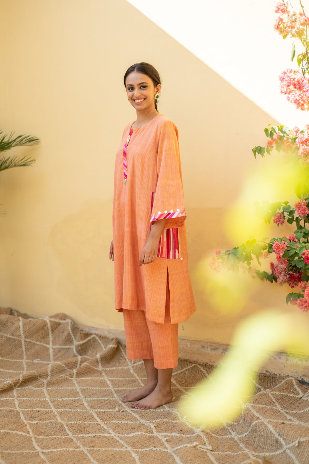 Altan - Coral Cotton Upcycled Patchwork Co-Ord Set