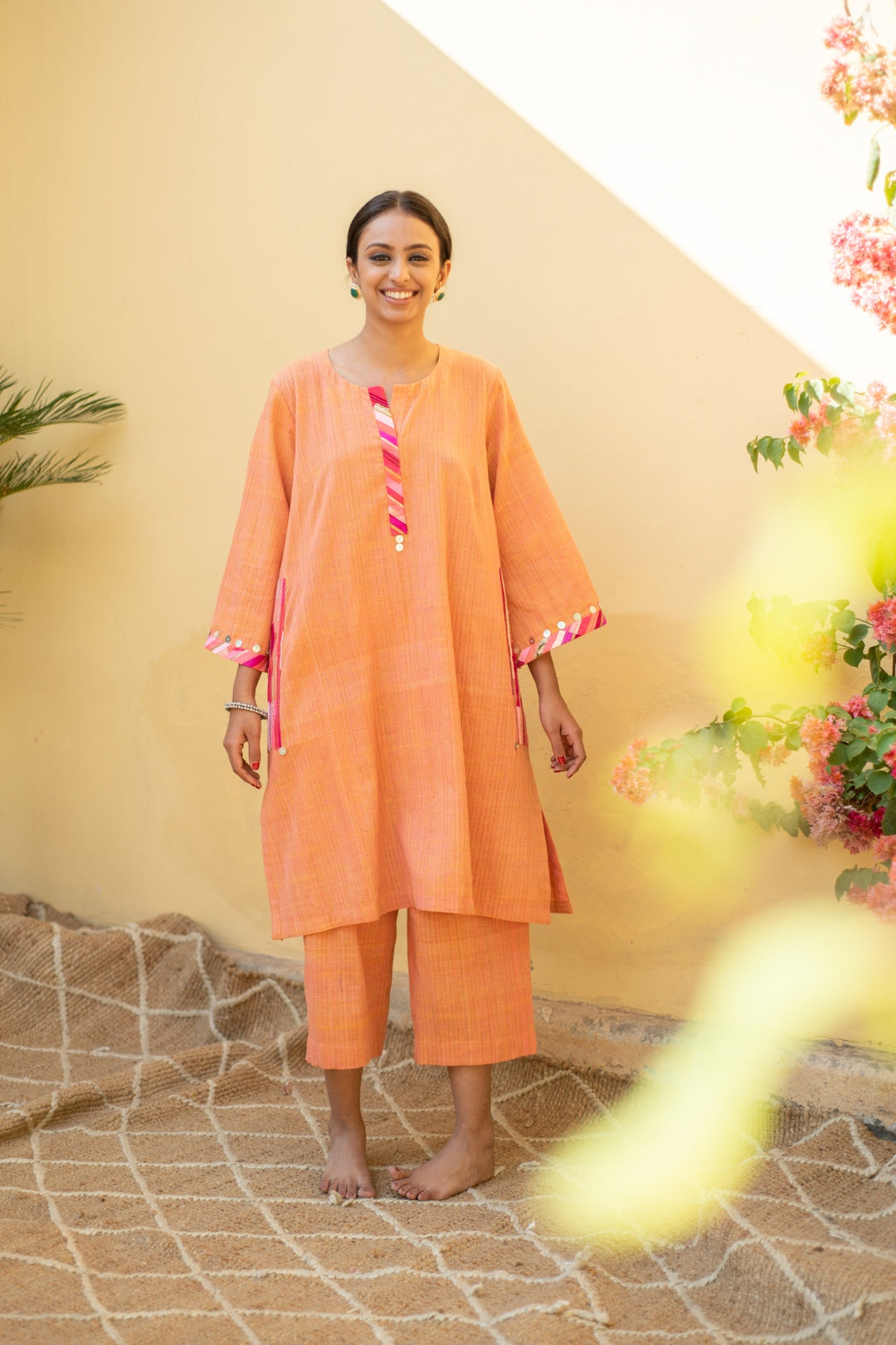 Altan - Coral Cotton Upcycled Patchwork Co-Ord Set