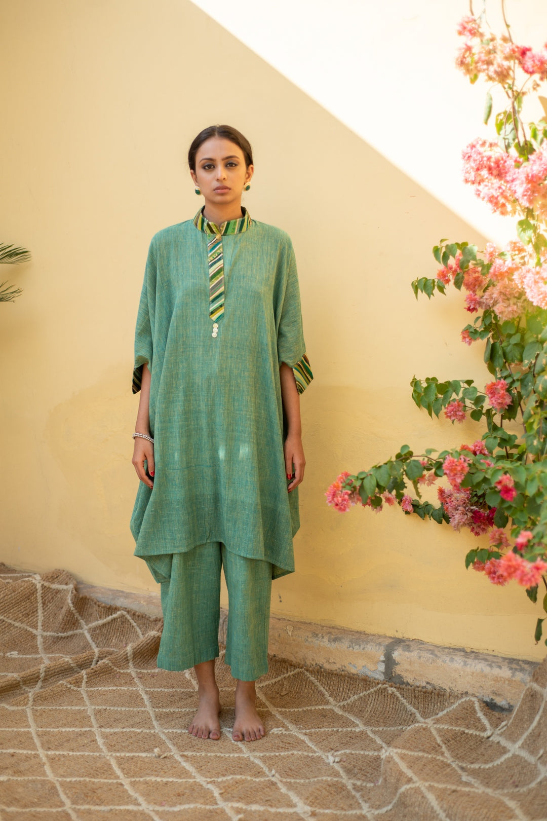 Sadeh - Green Cotton Upcycled Patchwork Co-Ord Set
