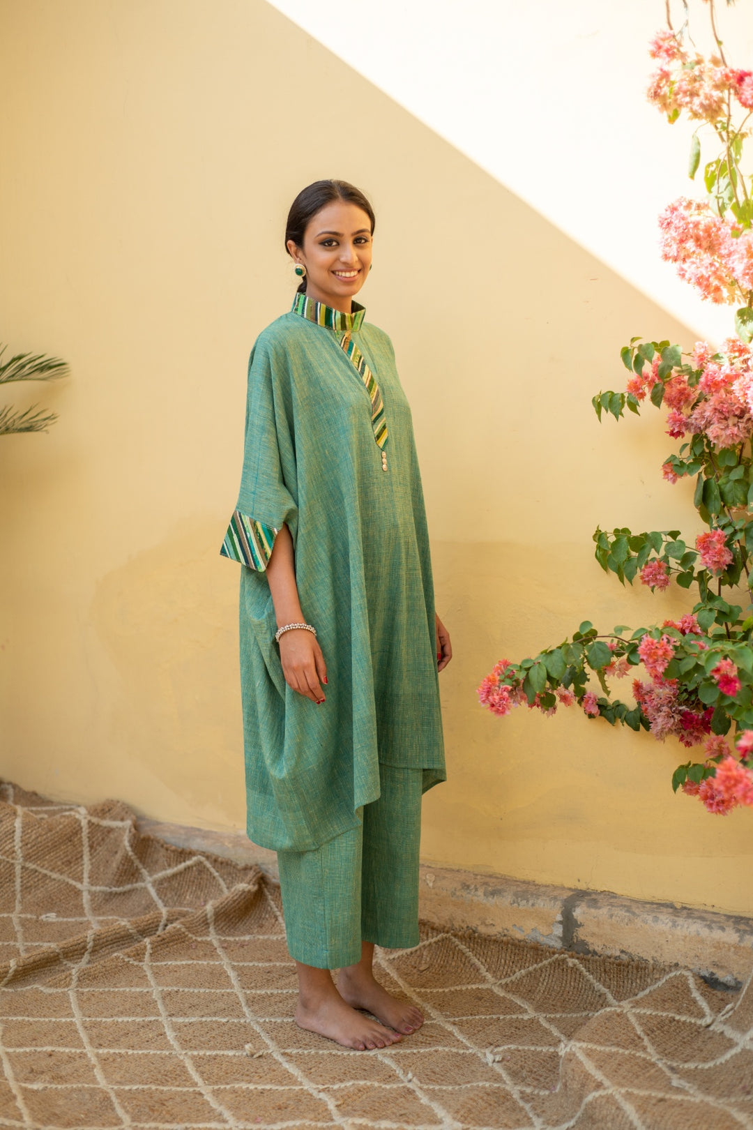 Sadeh - Green Cotton Upcycled Patchwork Co-Ord Set