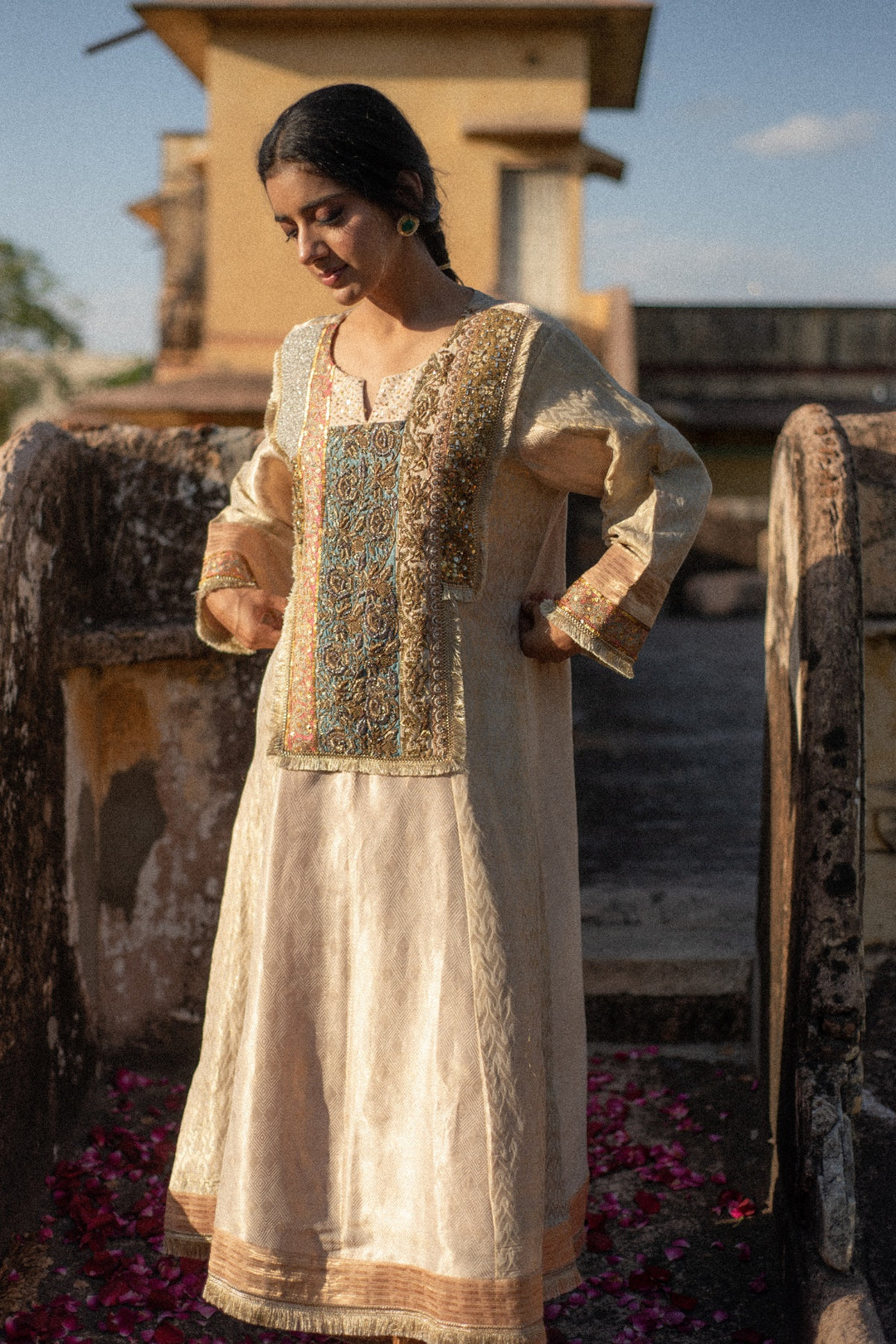Miharu + Rafa - Silk Brocade Kurta with Silk Brocade Palazzo