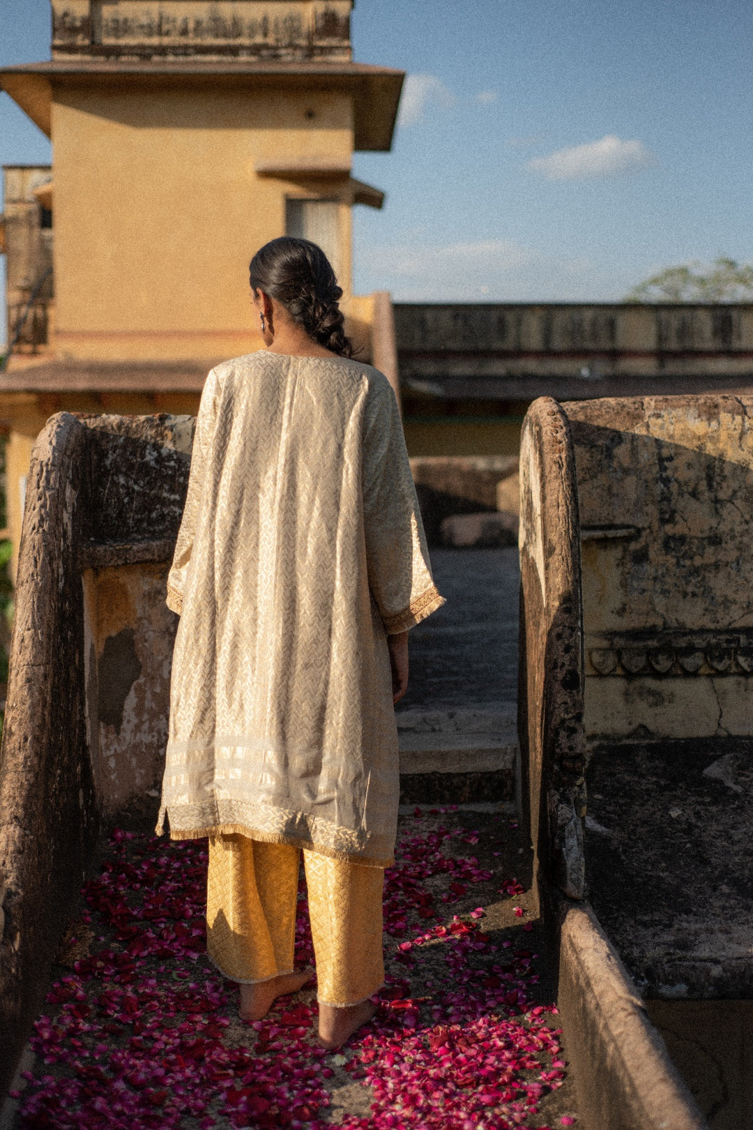 Yara + Nara - Silk Brocade Kurta with Silk Brocade Palazzo