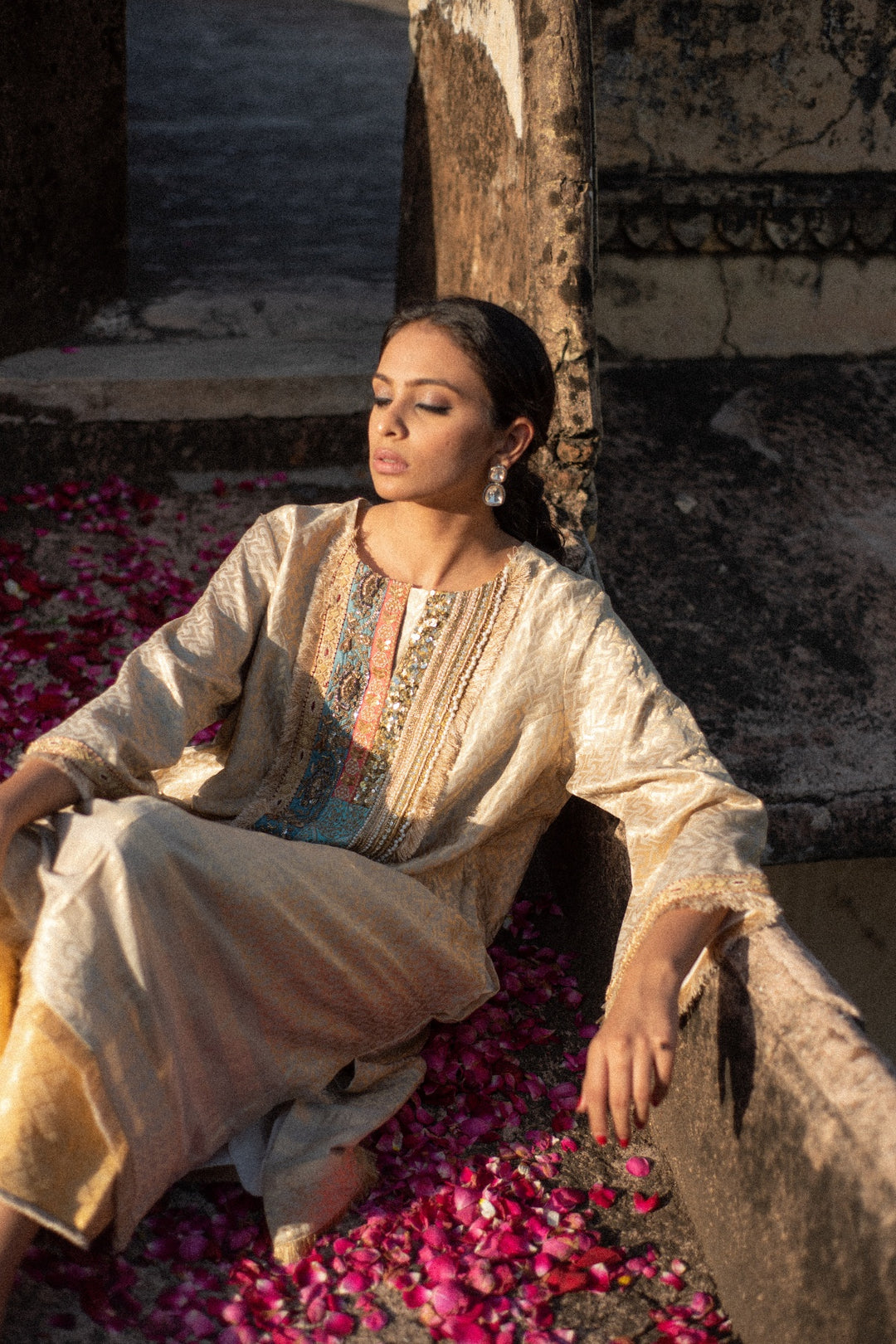 Yara + Nara - Silk Brocade Kurta with Silk Brocade Palazzo