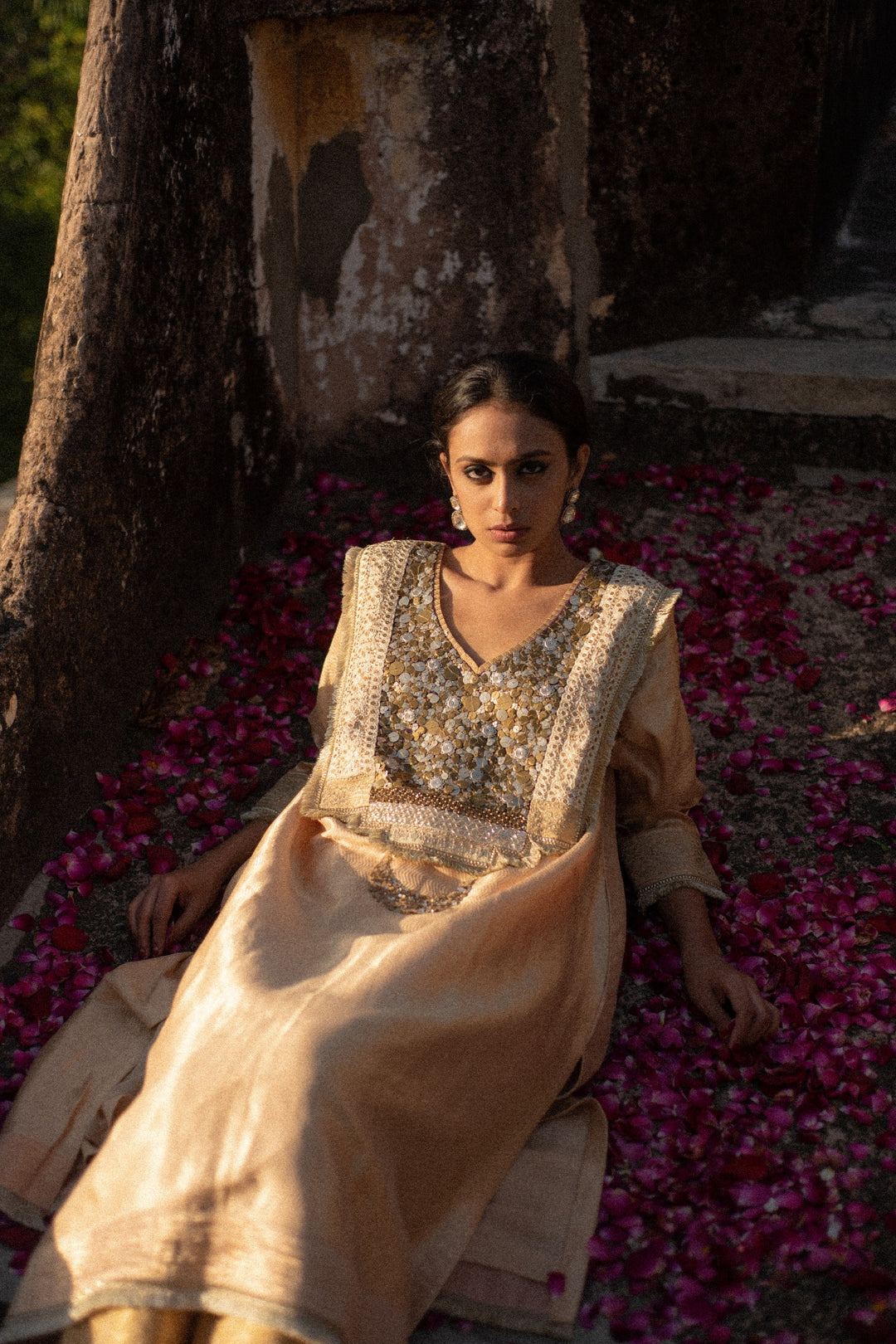 Amani + Nara - Silk Brocade Kurta with Silk Brocade Palazzo