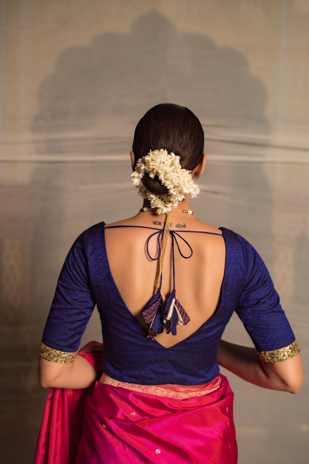Kimaya- Purple Silk Khan Blouse