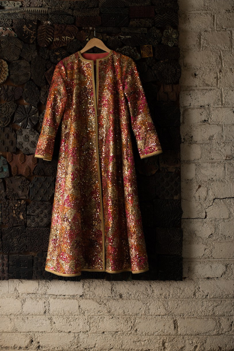 Hadar- Multicolor Silk Brocade Upcycled Jacket