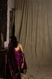 Janaki- Magenta Silk Chanderi Saree