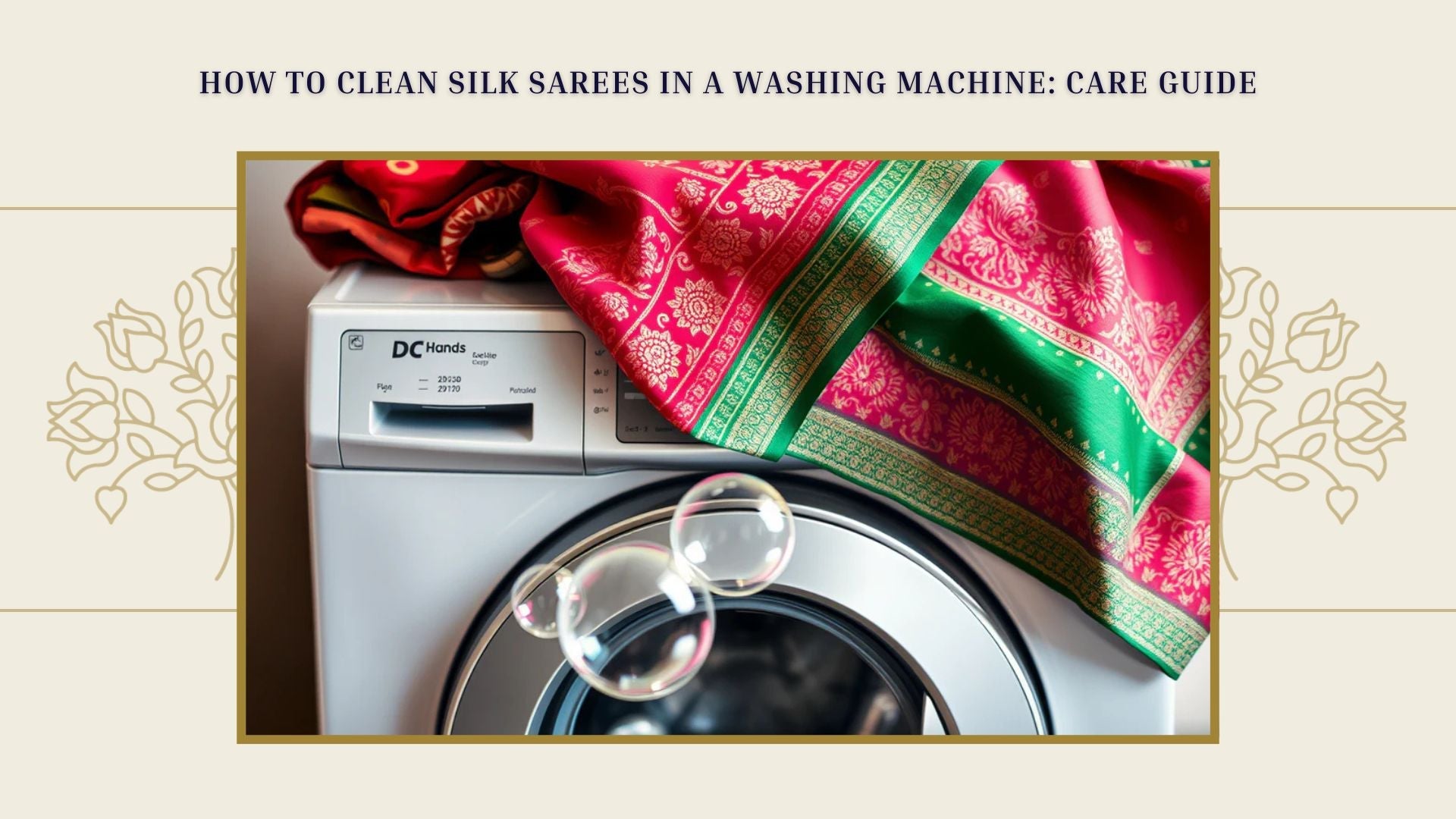 How to Clean Silk Sarees in a Washing Machine: Care guide