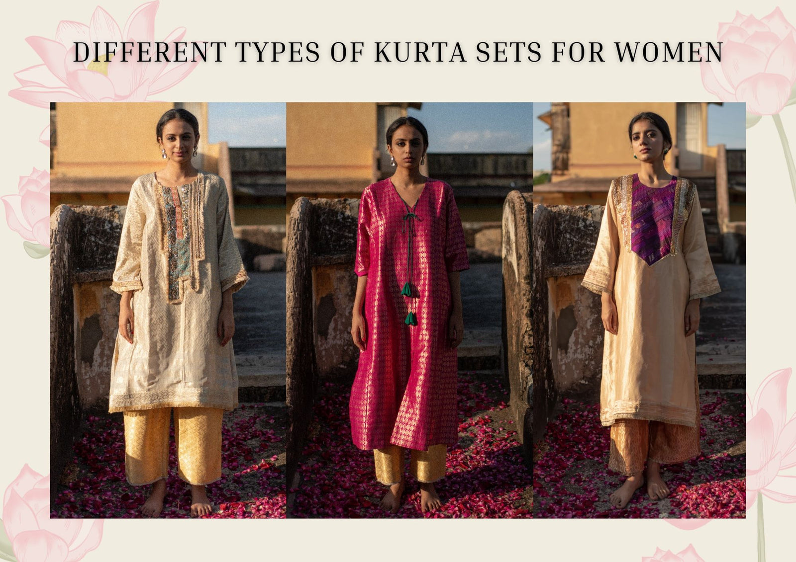 Different Types of Kurta Sets for Women 