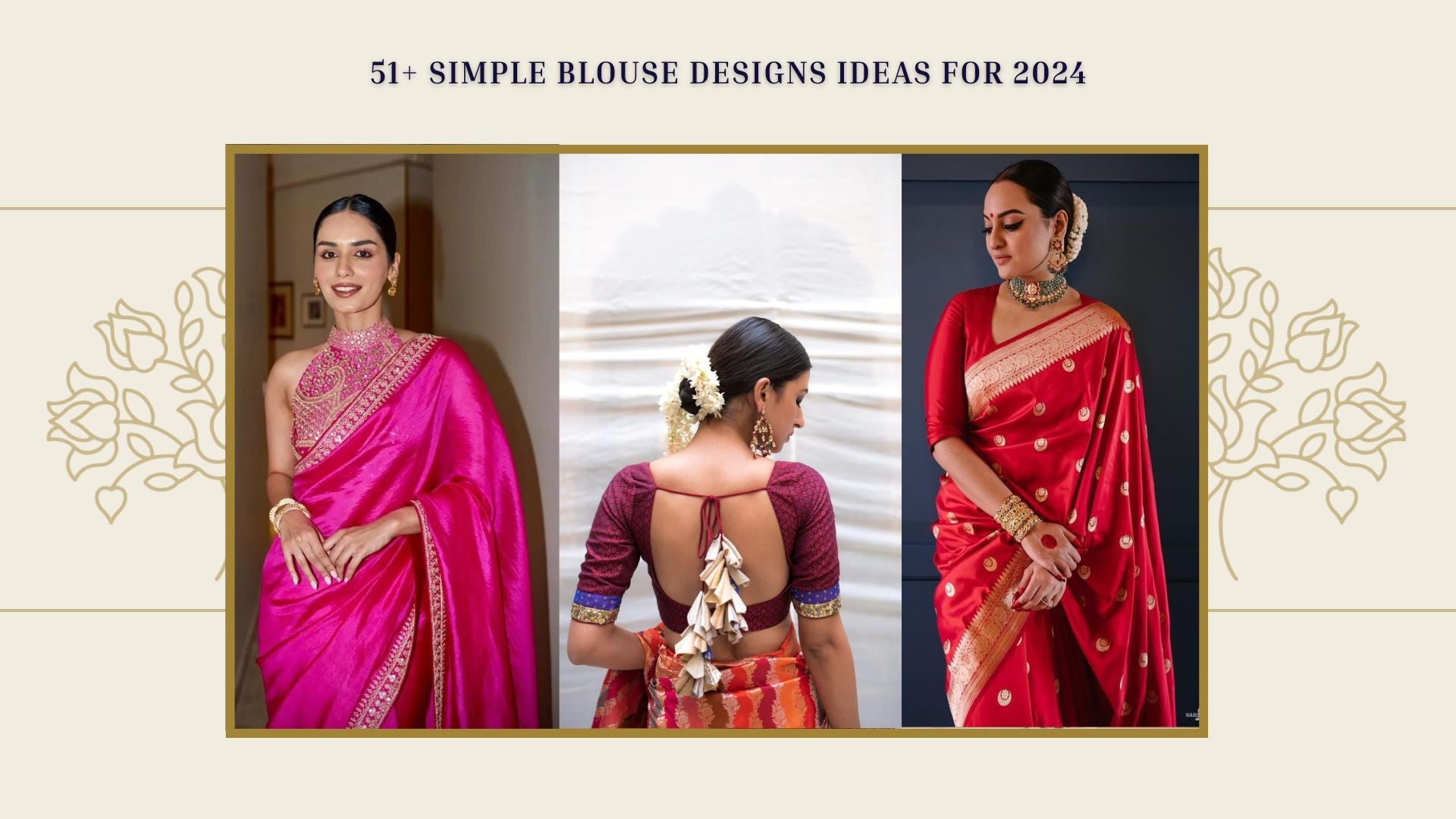 51+ Simple Blouse Design Ideas for 2024