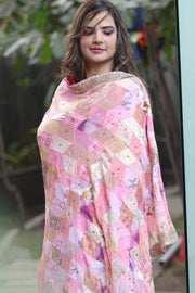 Vered- Pink Upcycled Patchwork Dupatta
