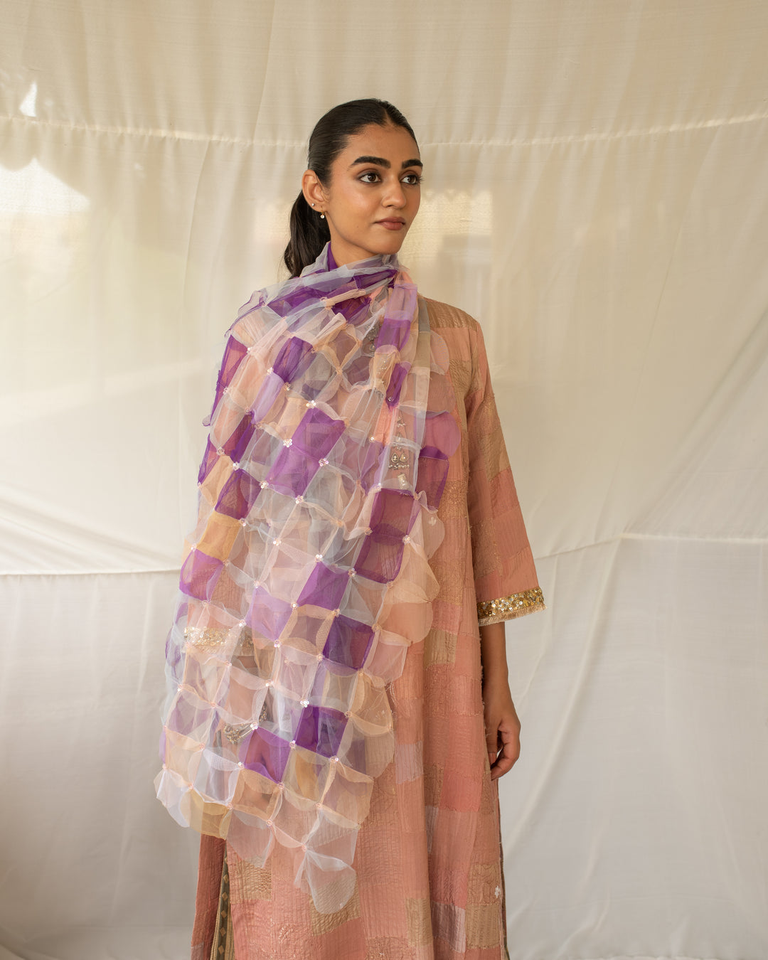 Aabir - Multicolor Upcycled Patchwork Stole