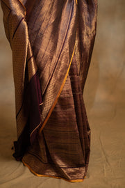 Chhath- Bronze Silk Banarasi Saree