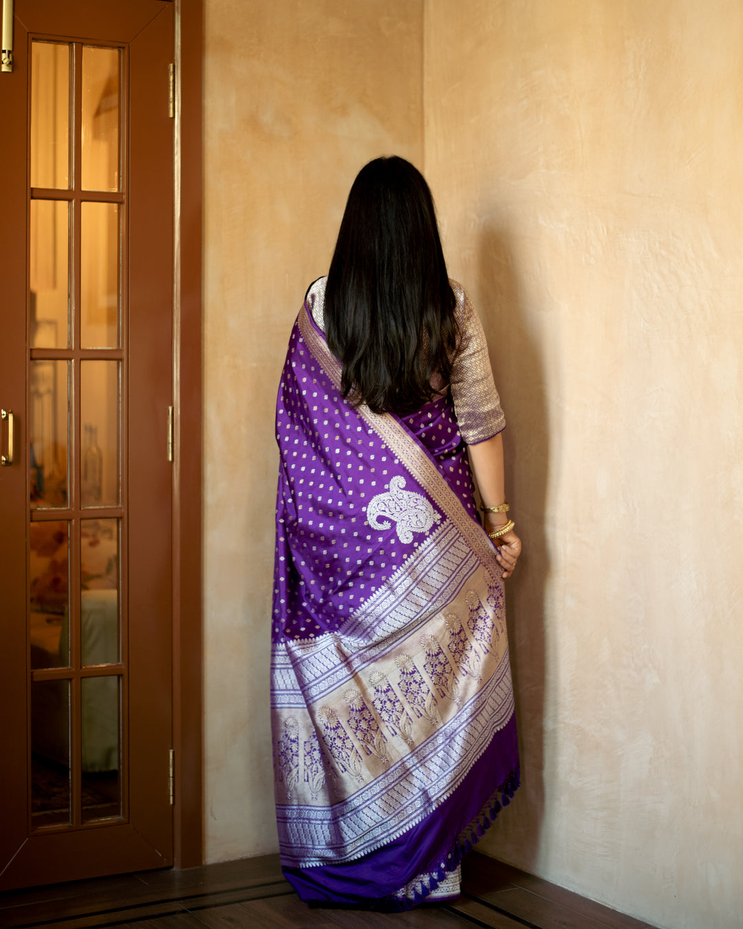 Kashi - Purple Silk Katan Banarasi Saree