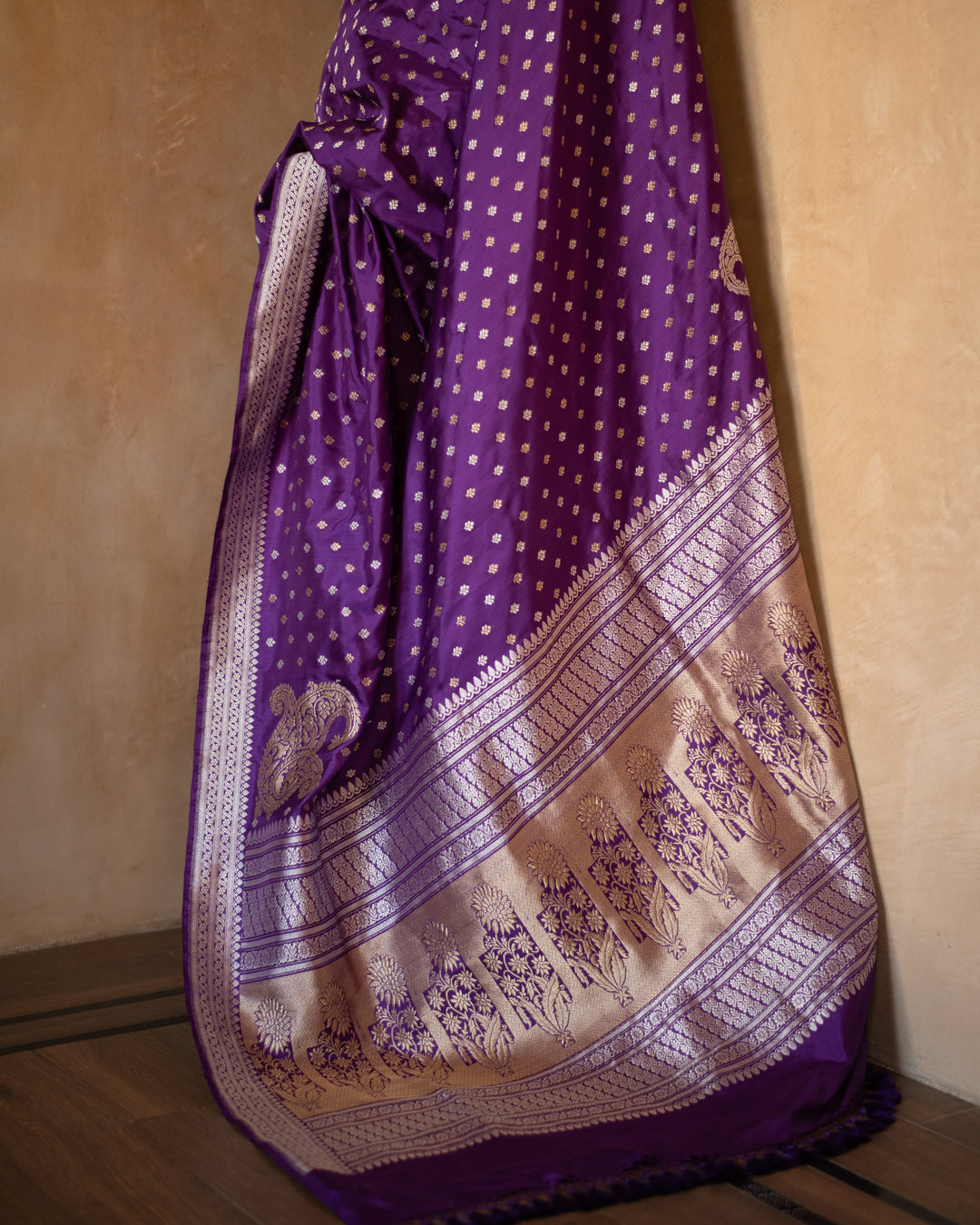Kashi - Purple Silk Katan Banarasi Saree