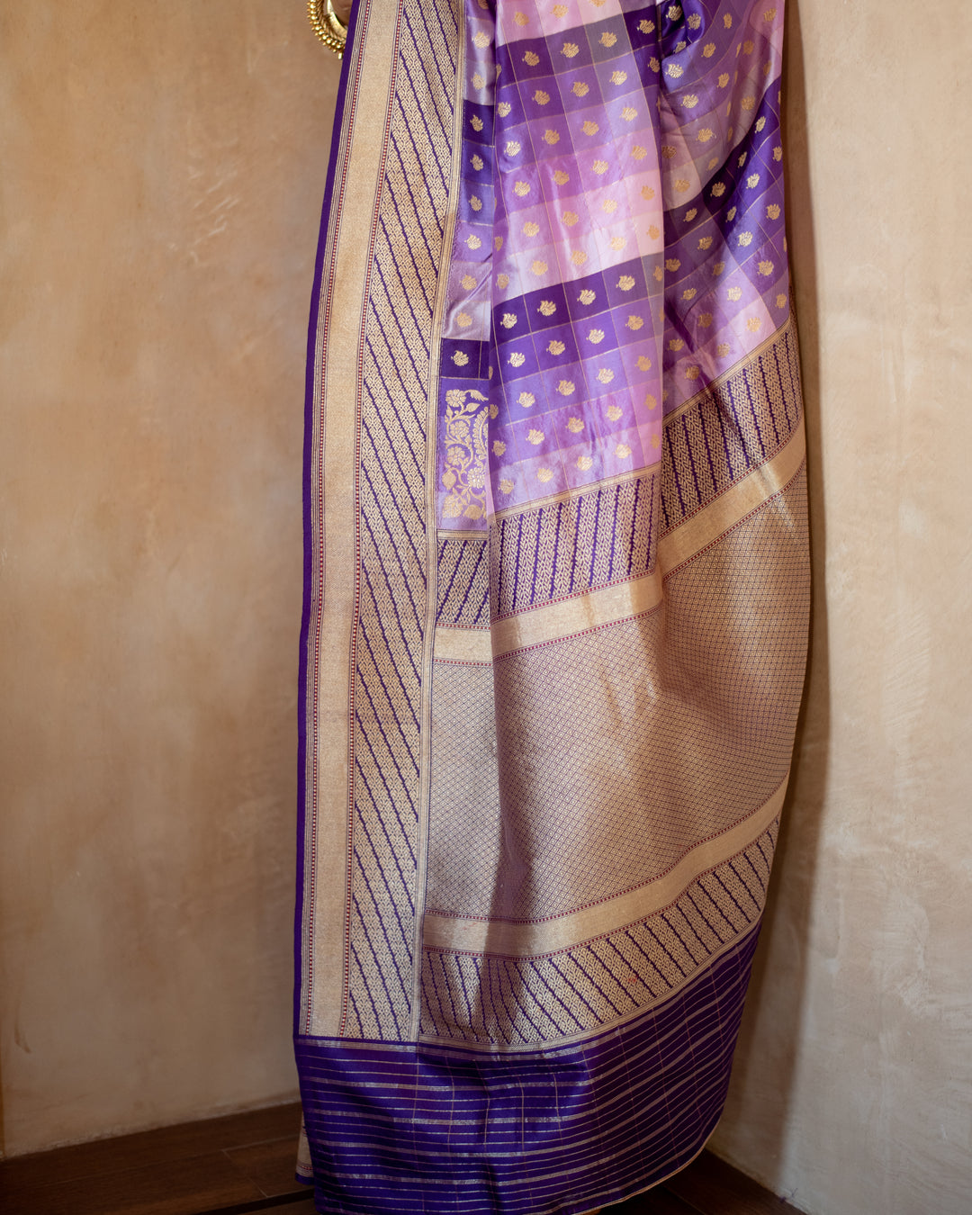 Bhargavi - Purple Monotone Silk Banarasi Saree