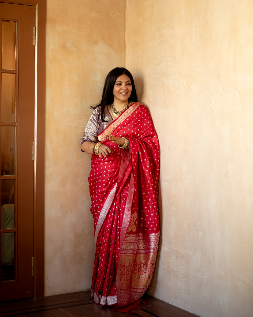 Kashi - Red Silk Katan Banarasi Saree