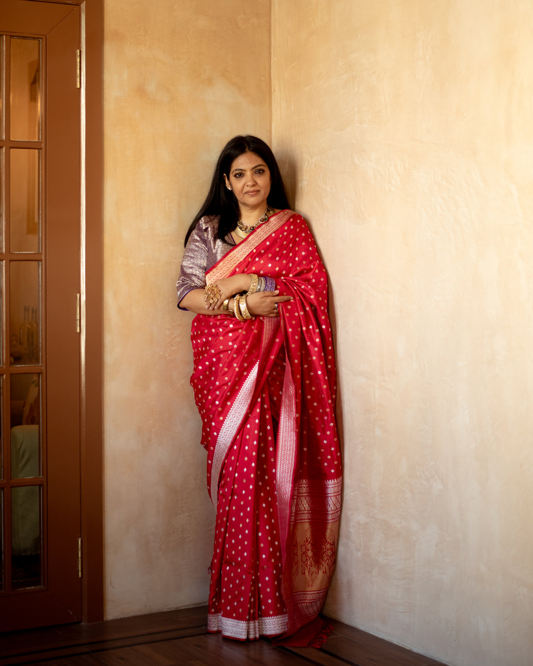 Kashi - Red Silk Katan Banarasi Saree