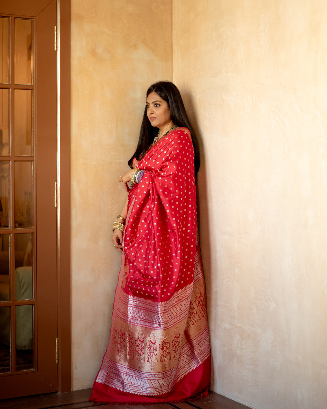 Kashi - Red Silk Katan Banarasi Saree