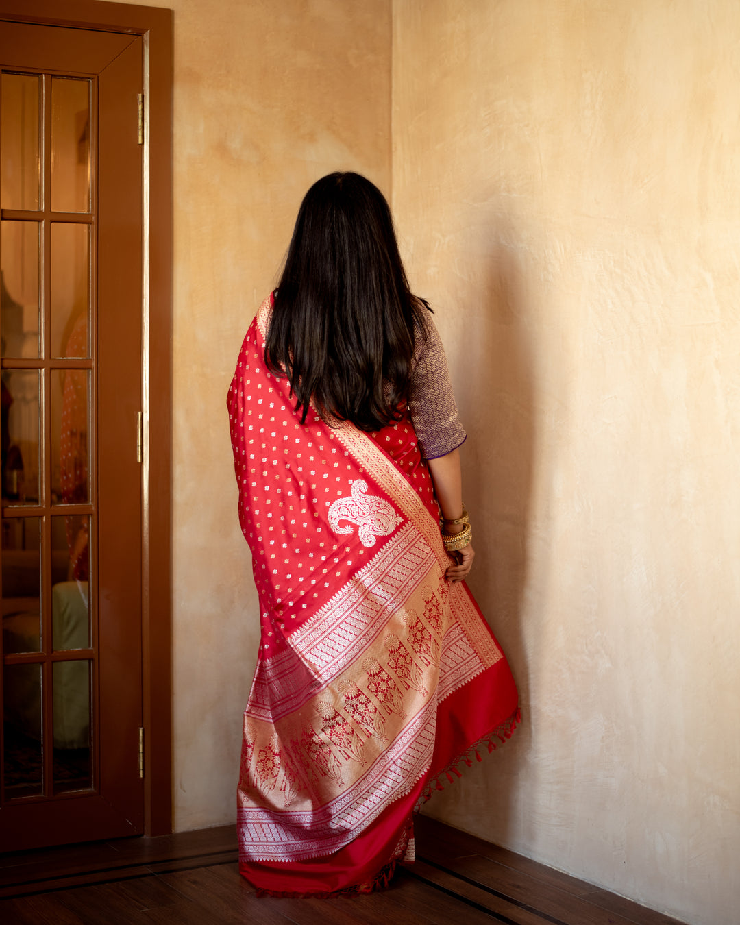 Kashi - Red Silk Katan Banarasi Saree