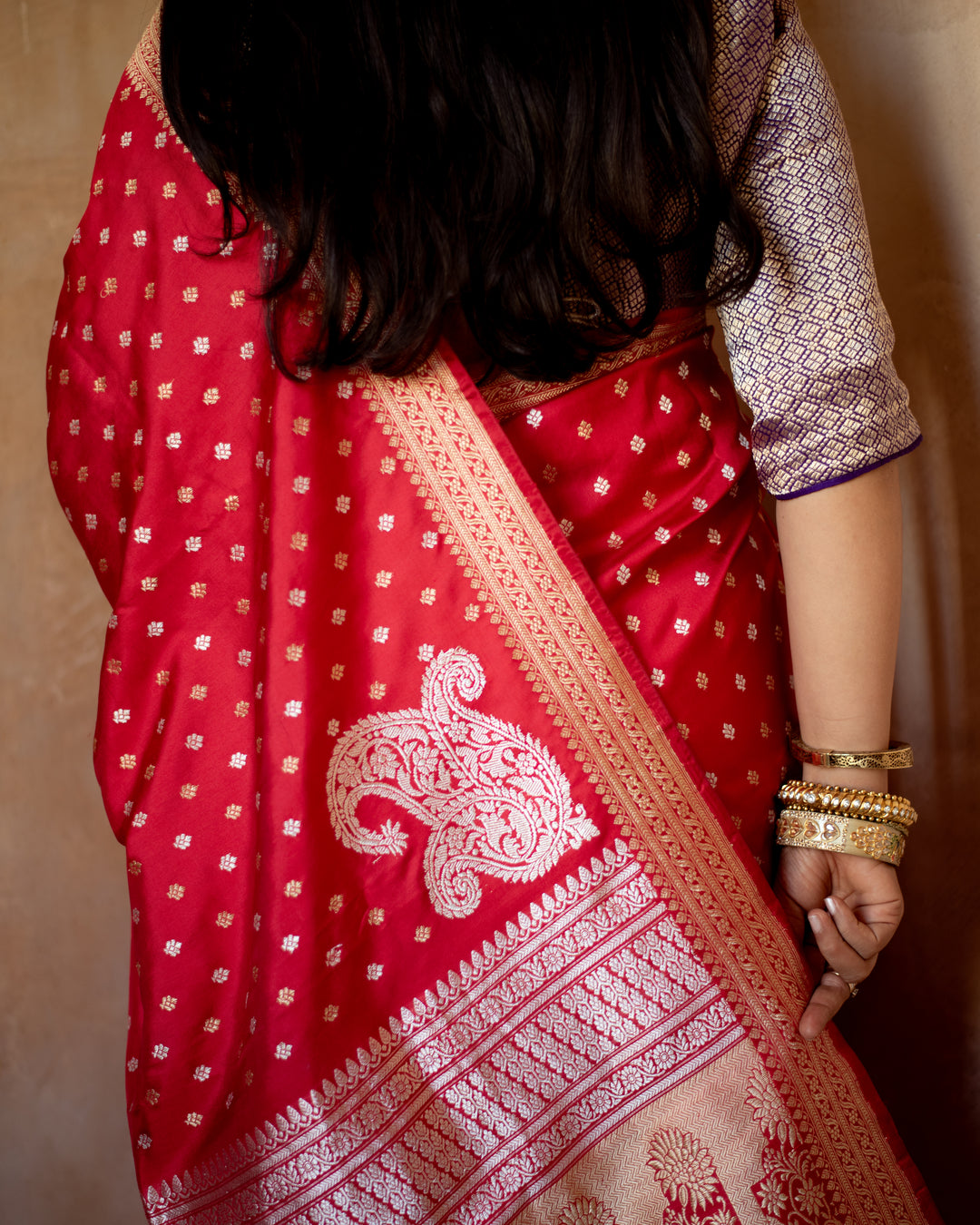 Kashi - Red Silk Katan Banarasi Saree