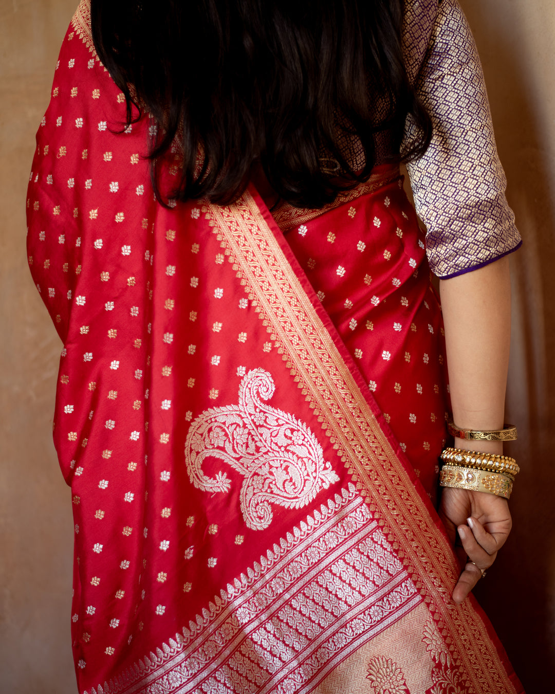 Kashi - Red Silk Katan Banarasi Saree