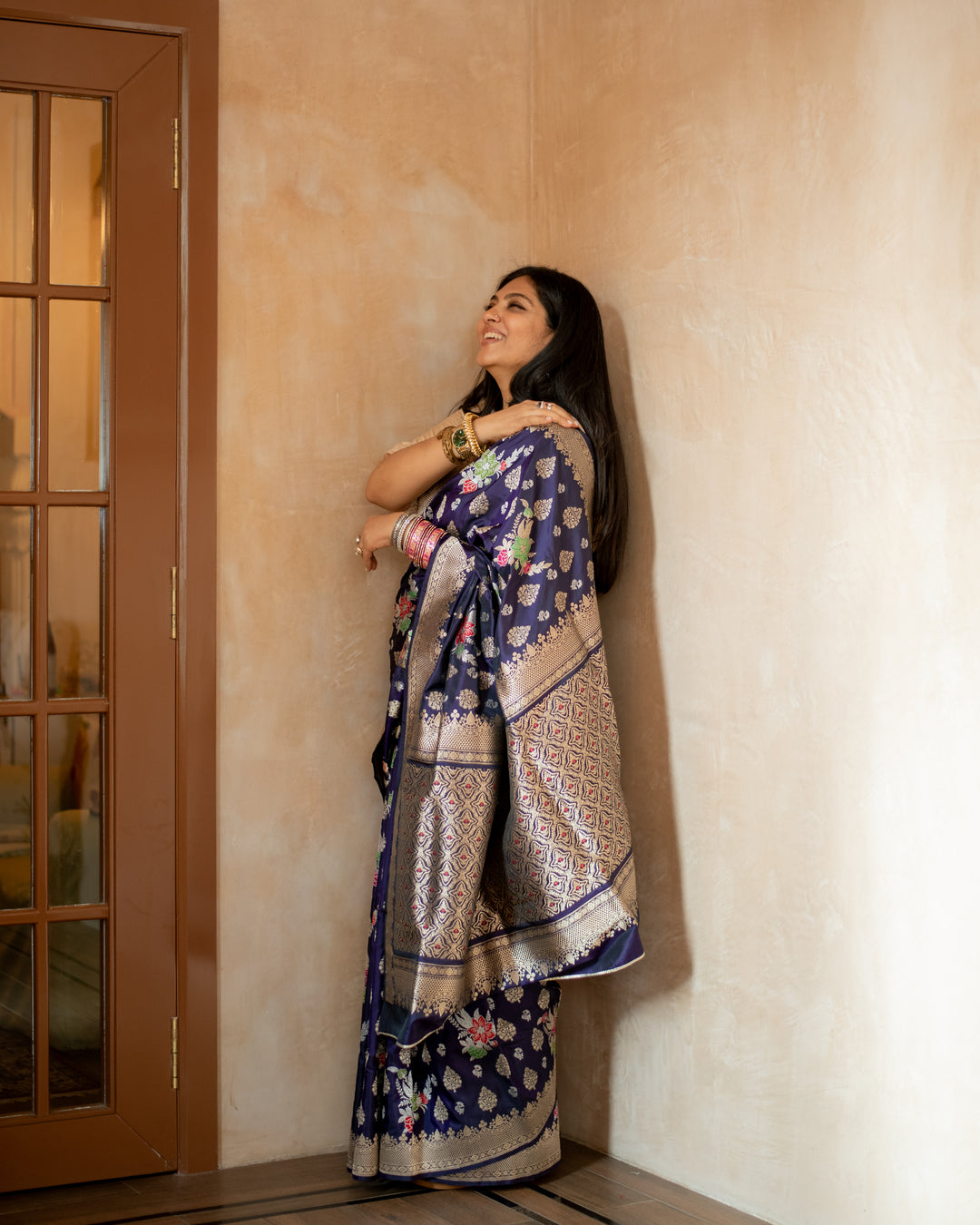 Mati - Bonnet Blue Silk Banarasi Saree