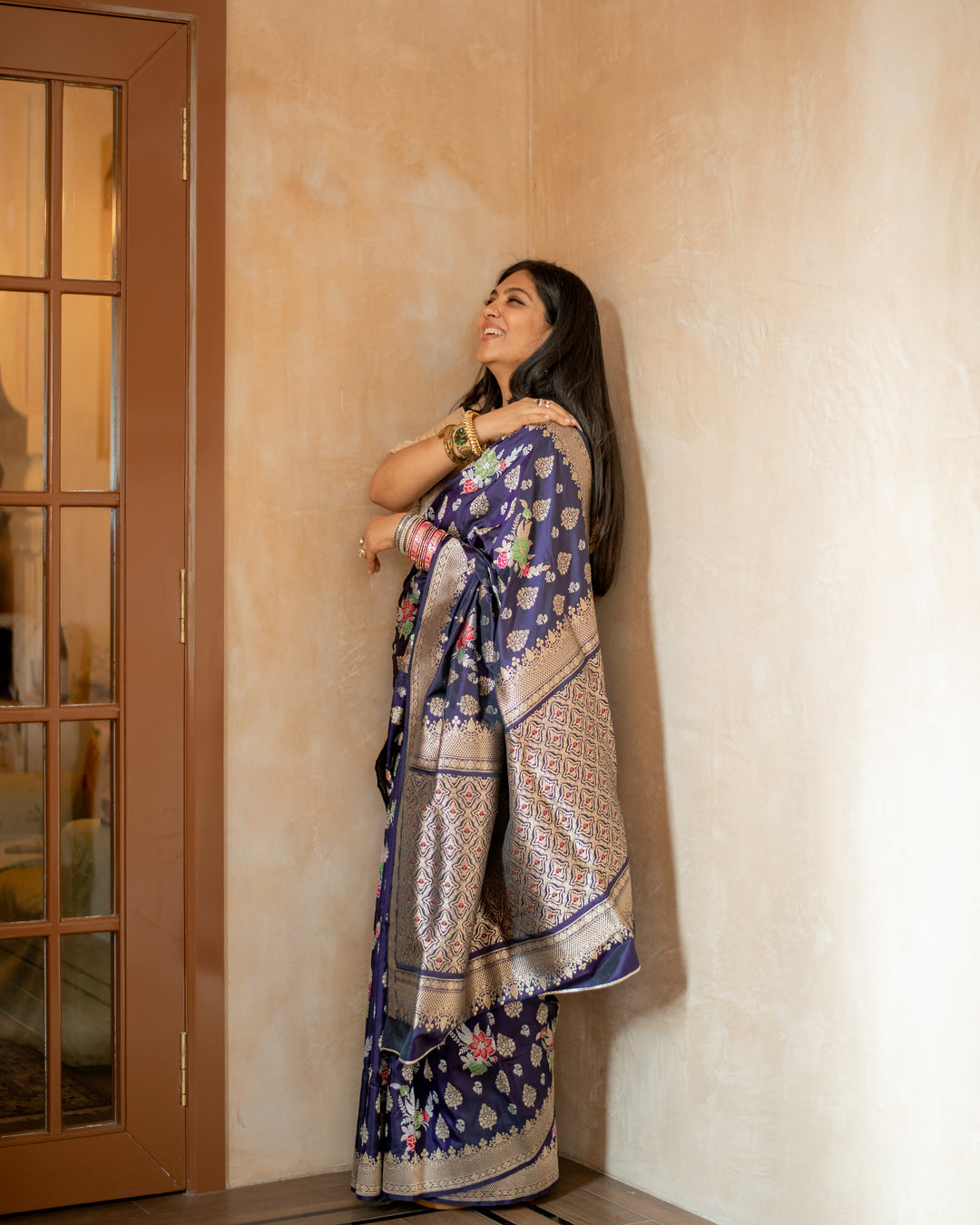 Mati - Bonnet Blue Silk Banarasi Saree