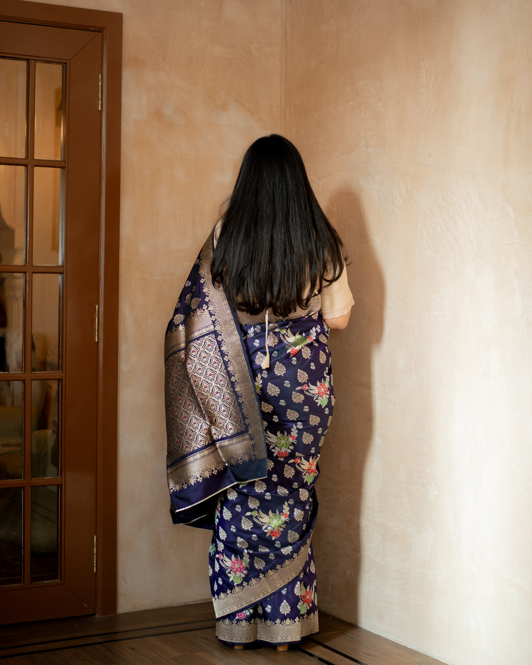 Mati - Bonnet Blue Silk Banarasi Saree