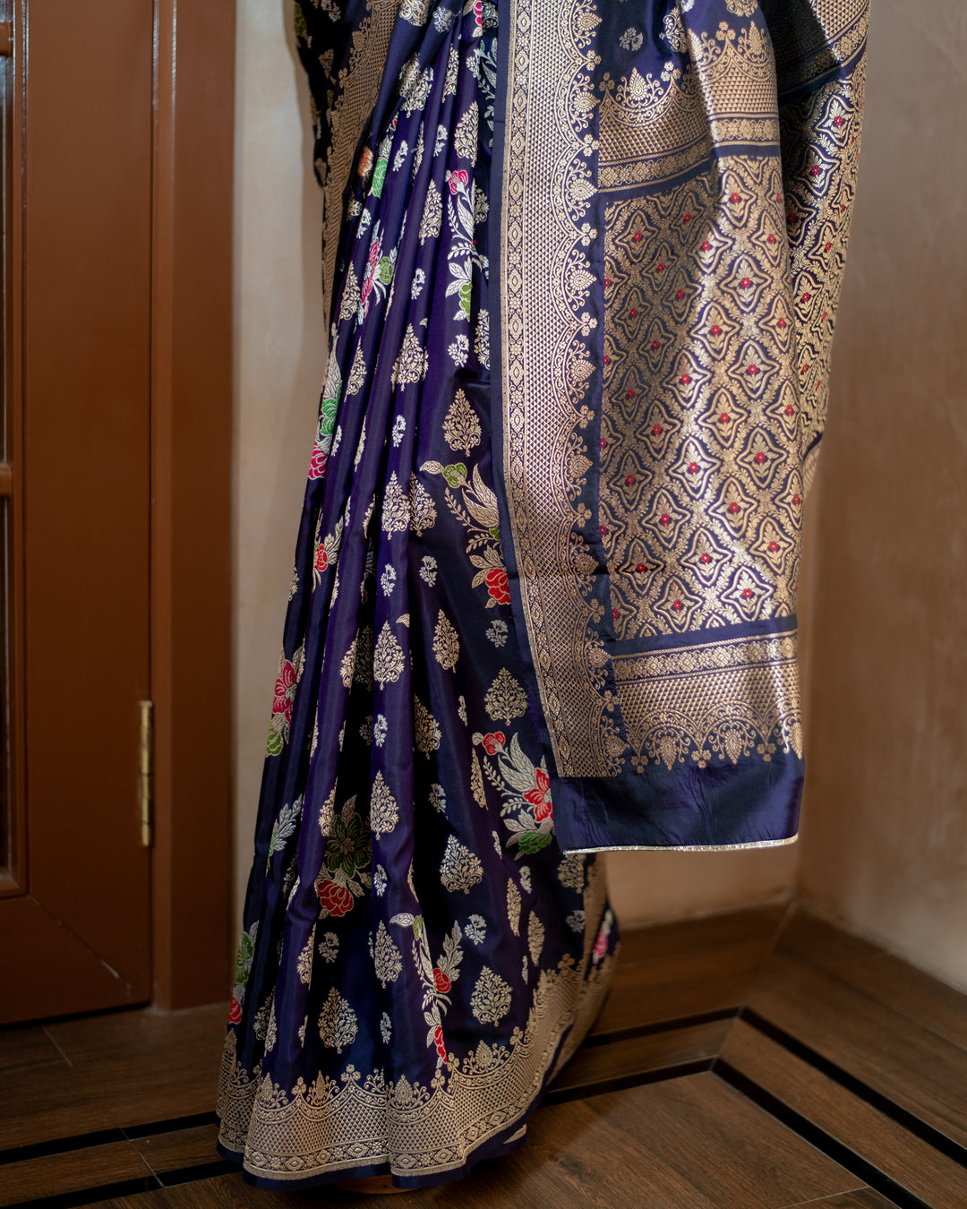 Mati - Bonnet Blue Silk Banarasi Saree