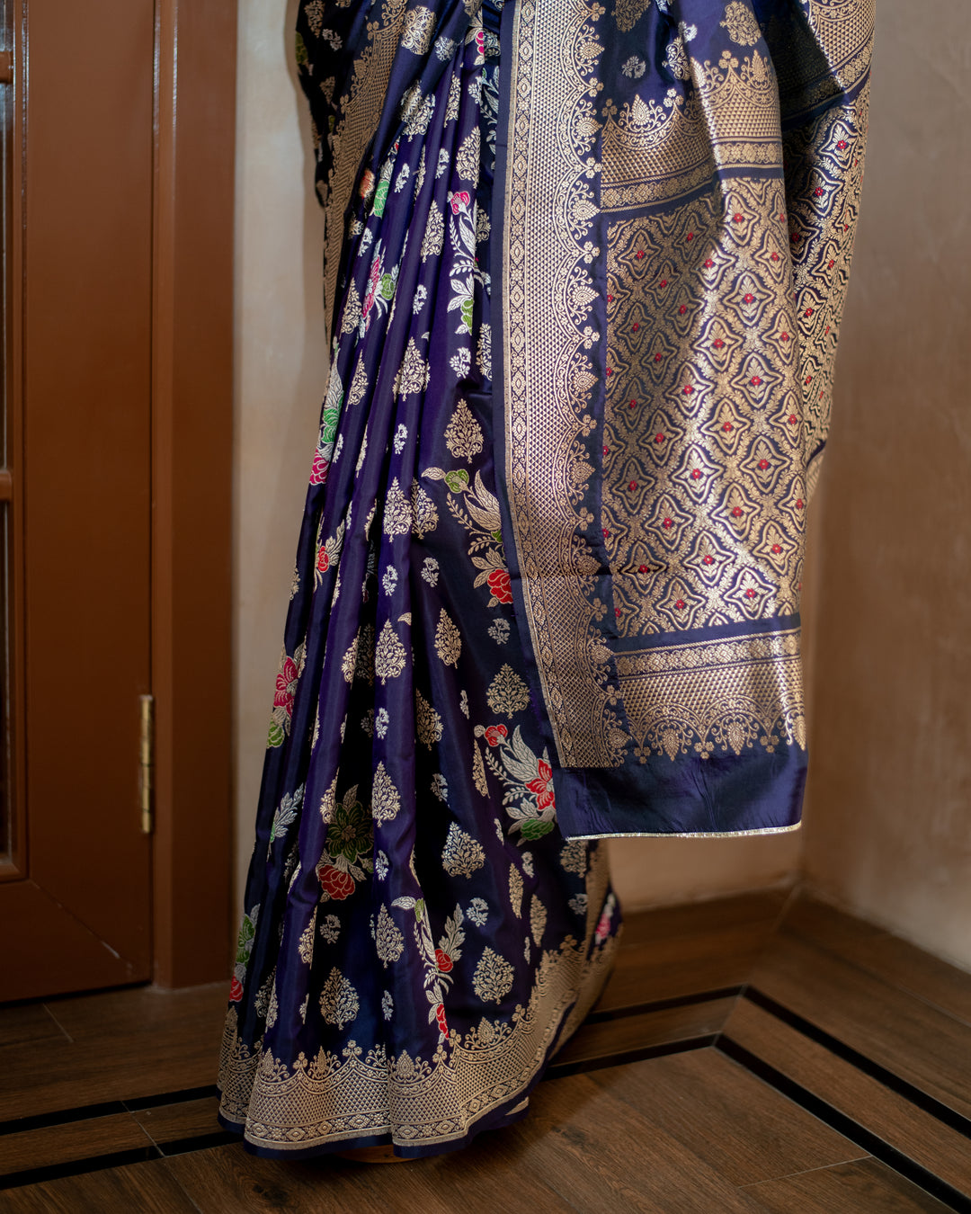 Mati - Bonet Blue Silk Banarasi Saree