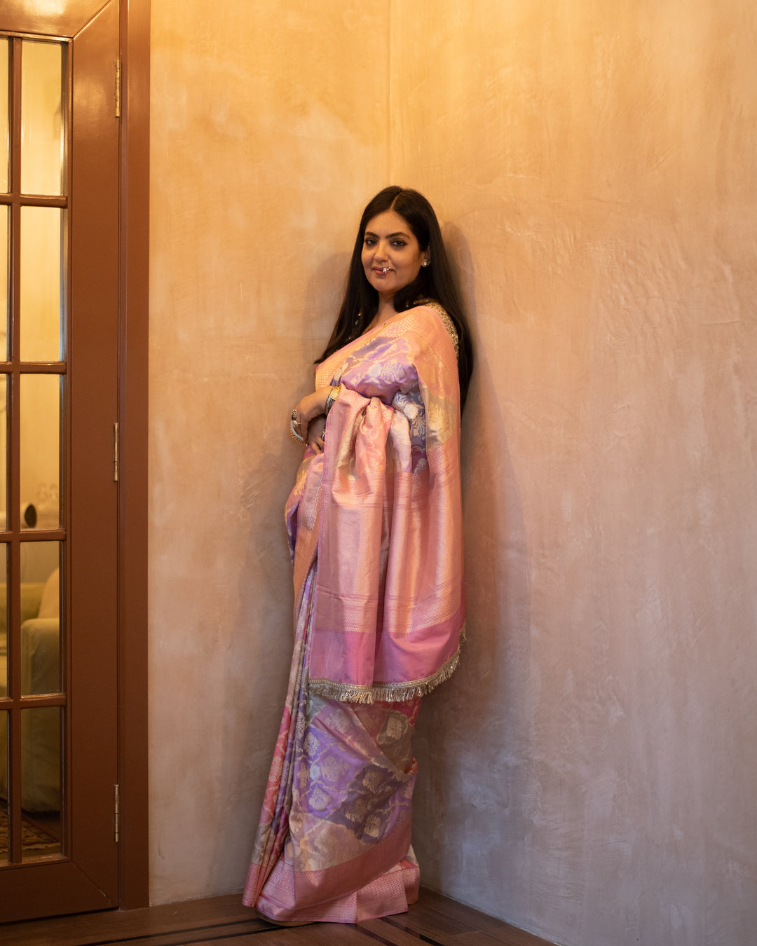 Shriya - Pastel Silk Tissue Rangkaat Banarasi Saree