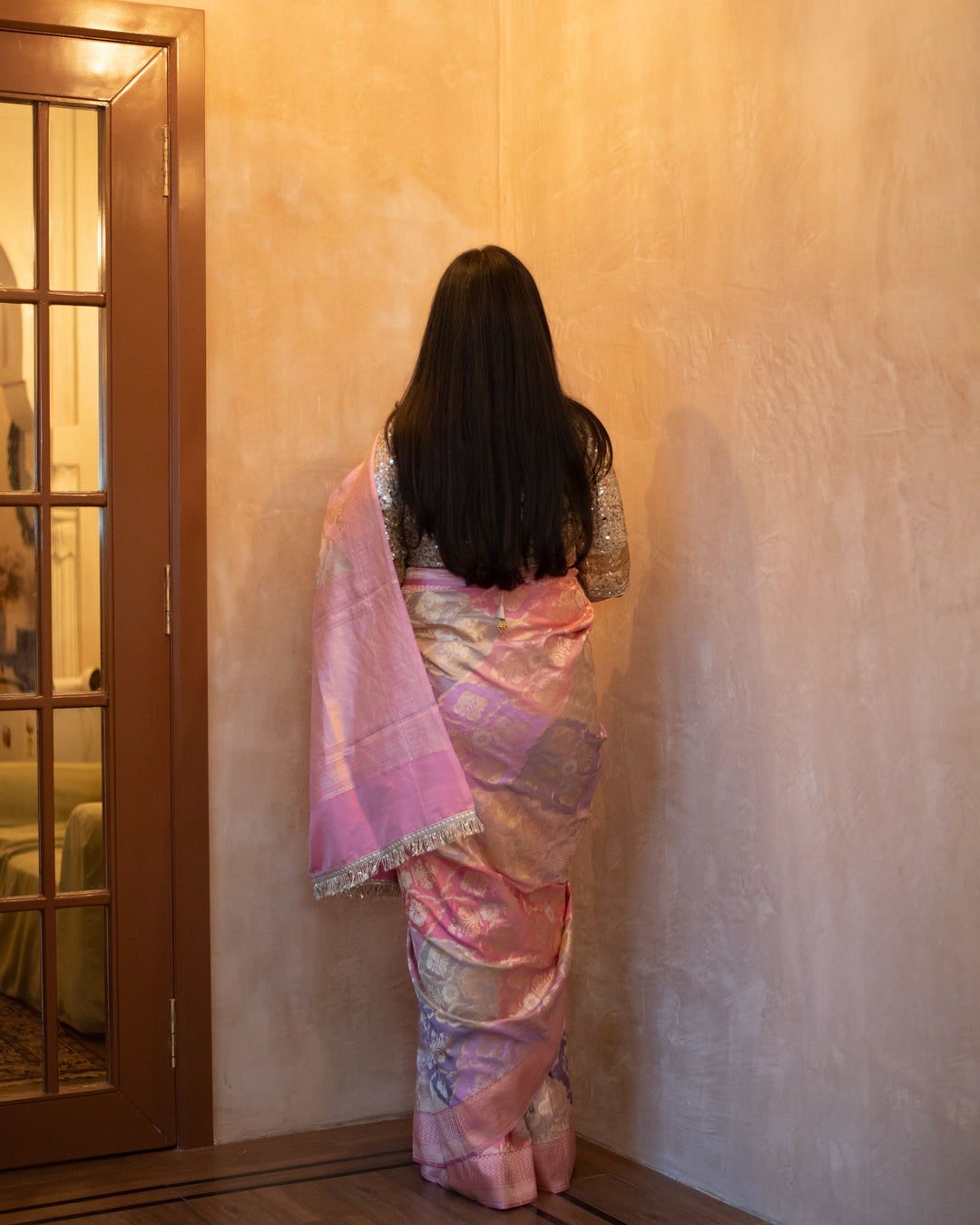 Shriya - Pastel Silk Tissue Rangkaat Banarasi Saree