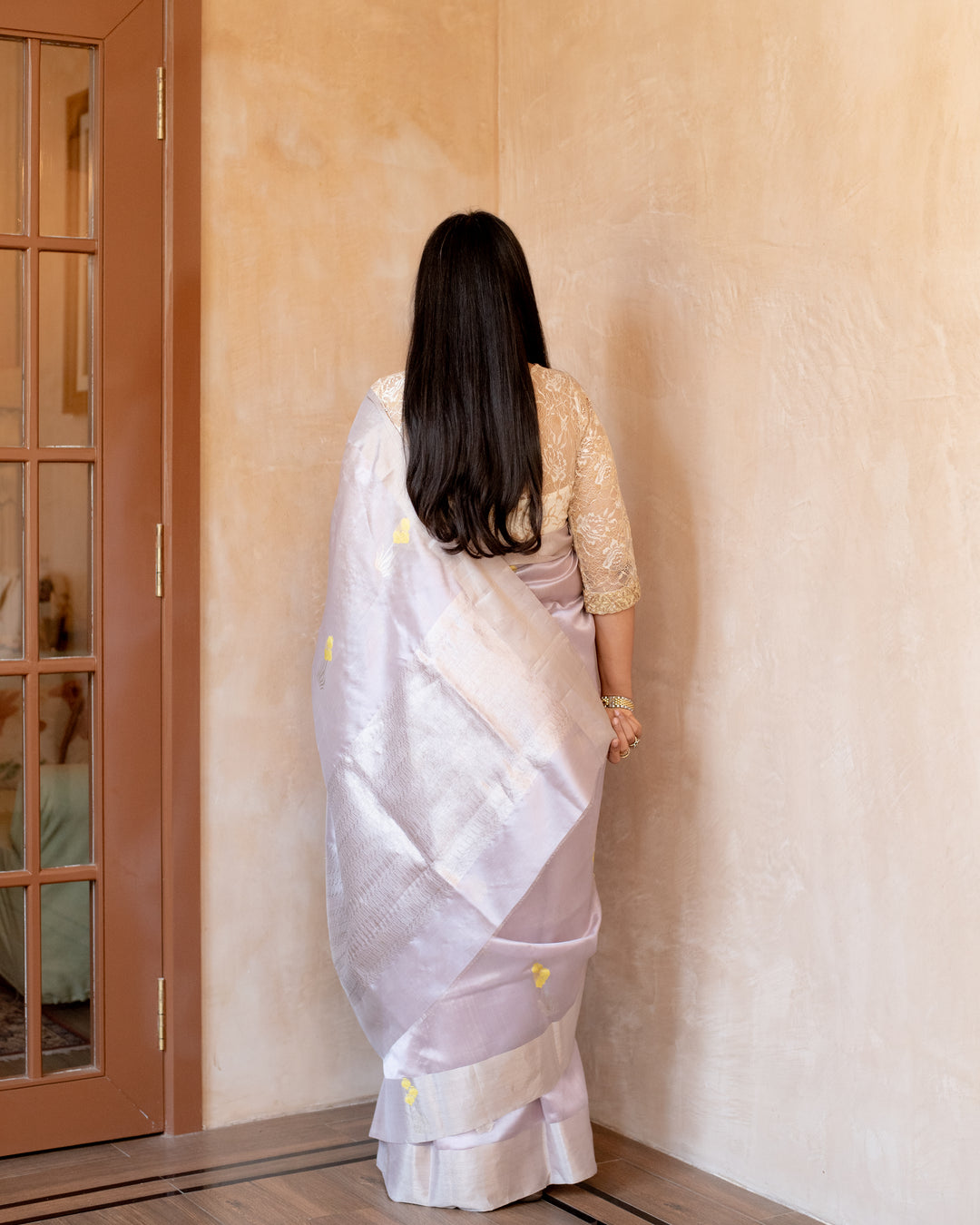 Iraya - Lilac Silk Chanderi Saree