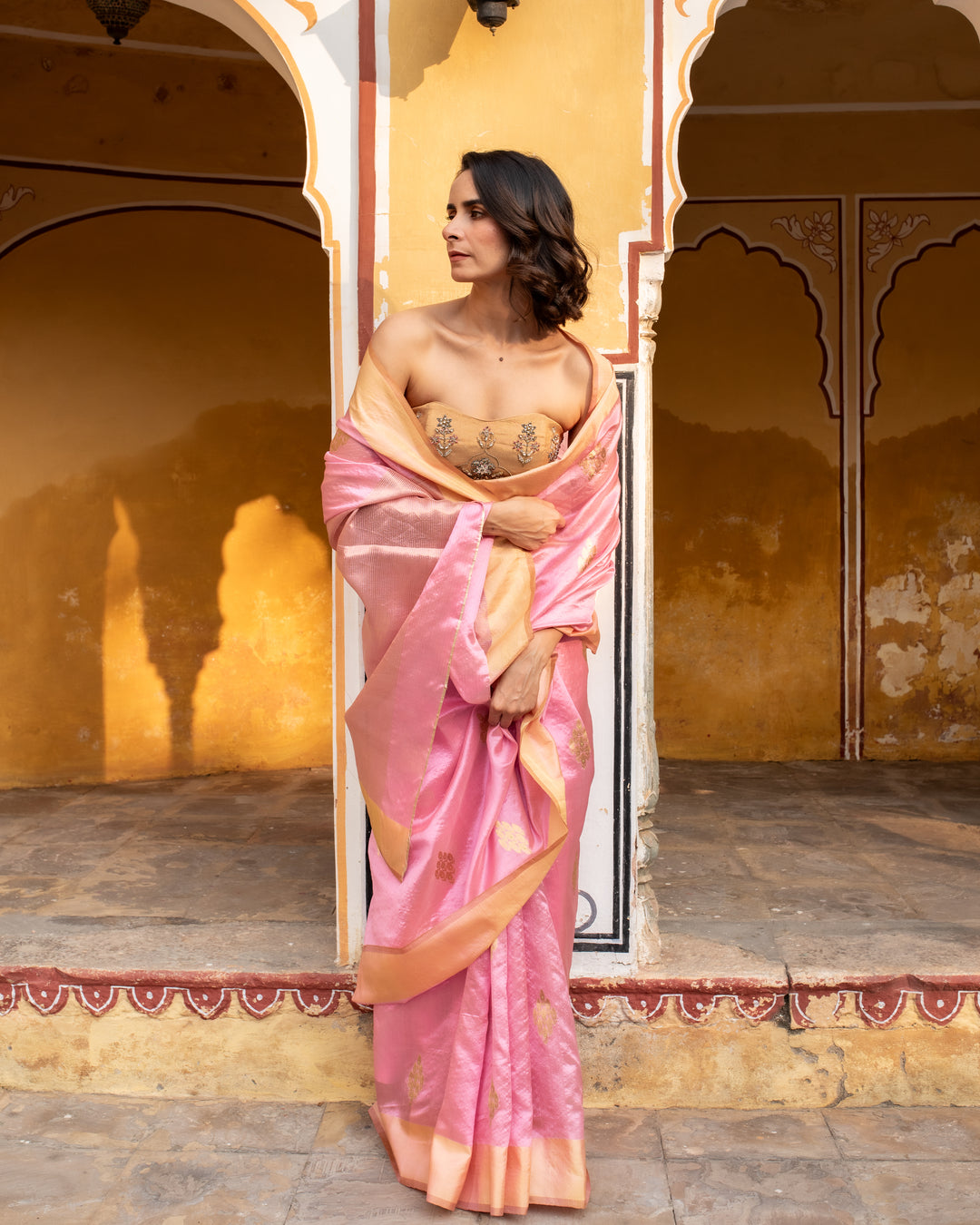 Sindhur - Pink Silk Chanderi Saree