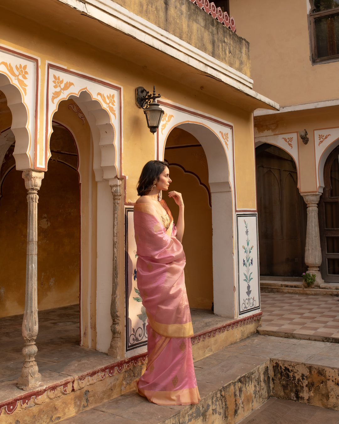 Sindhur - Pink Silk Chanderi Saree