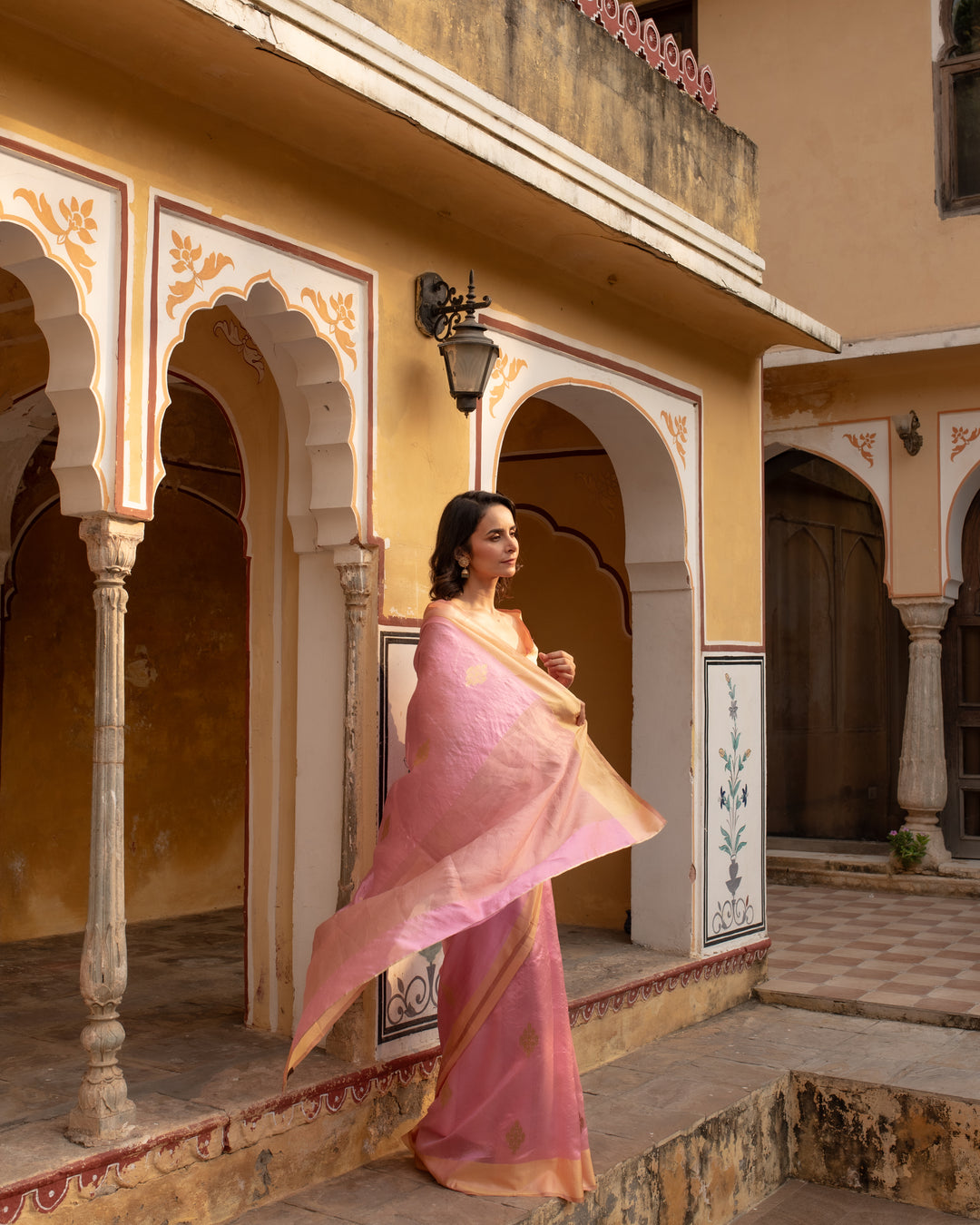 Sindhur - Pink Silk Chanderi Saree